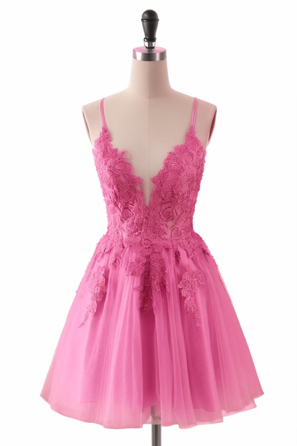 A-Line Short-Mini Tulle Homecoming Dresses CS0506 - COCOMELODY