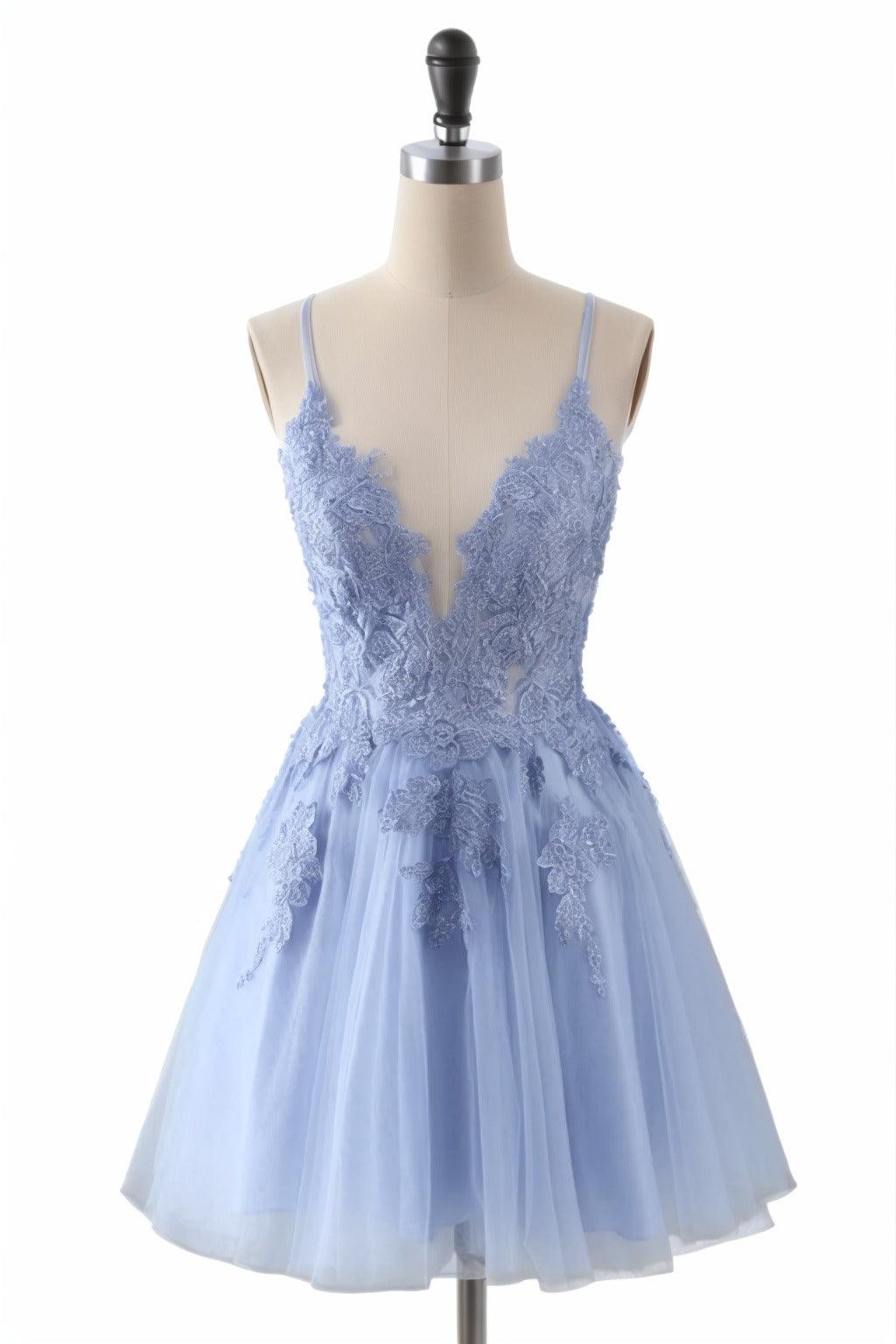 A-Line Short-Mini Tulle Homecoming Dresses CS0506 - COCOMELODY