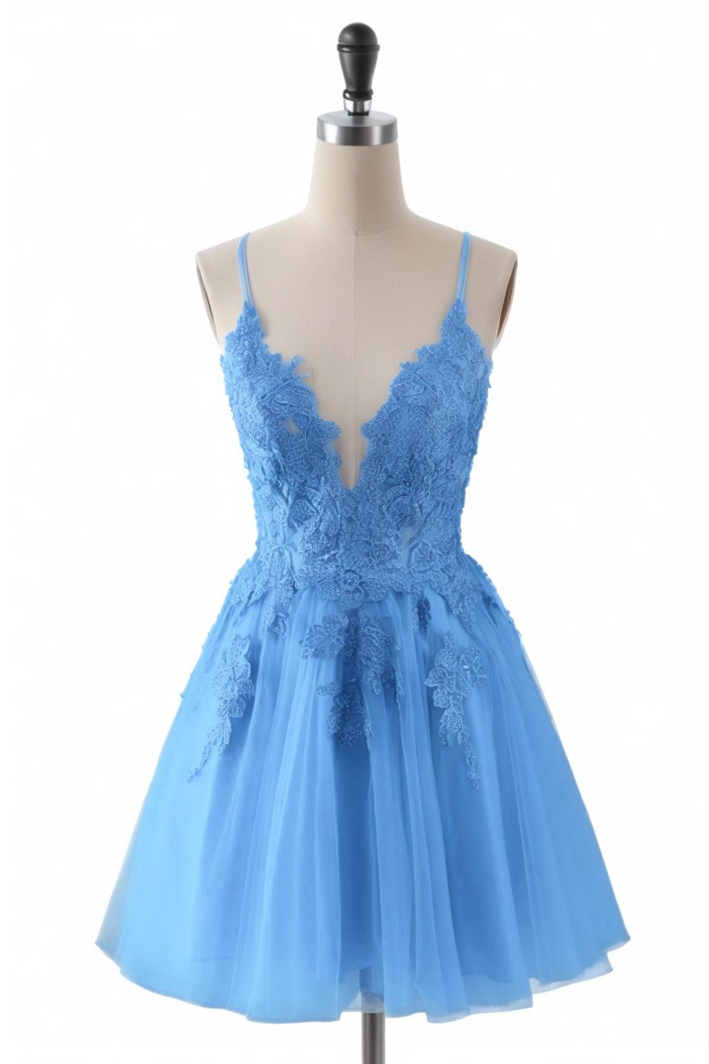 A-Line Short-Mini Tulle Homecoming Dresses CS0506 - COCOMELODY