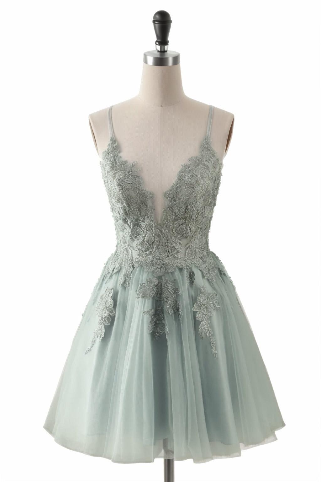 A-Line Short-Mini Tulle Homecoming Dresses CS0506 - COCOMELODY