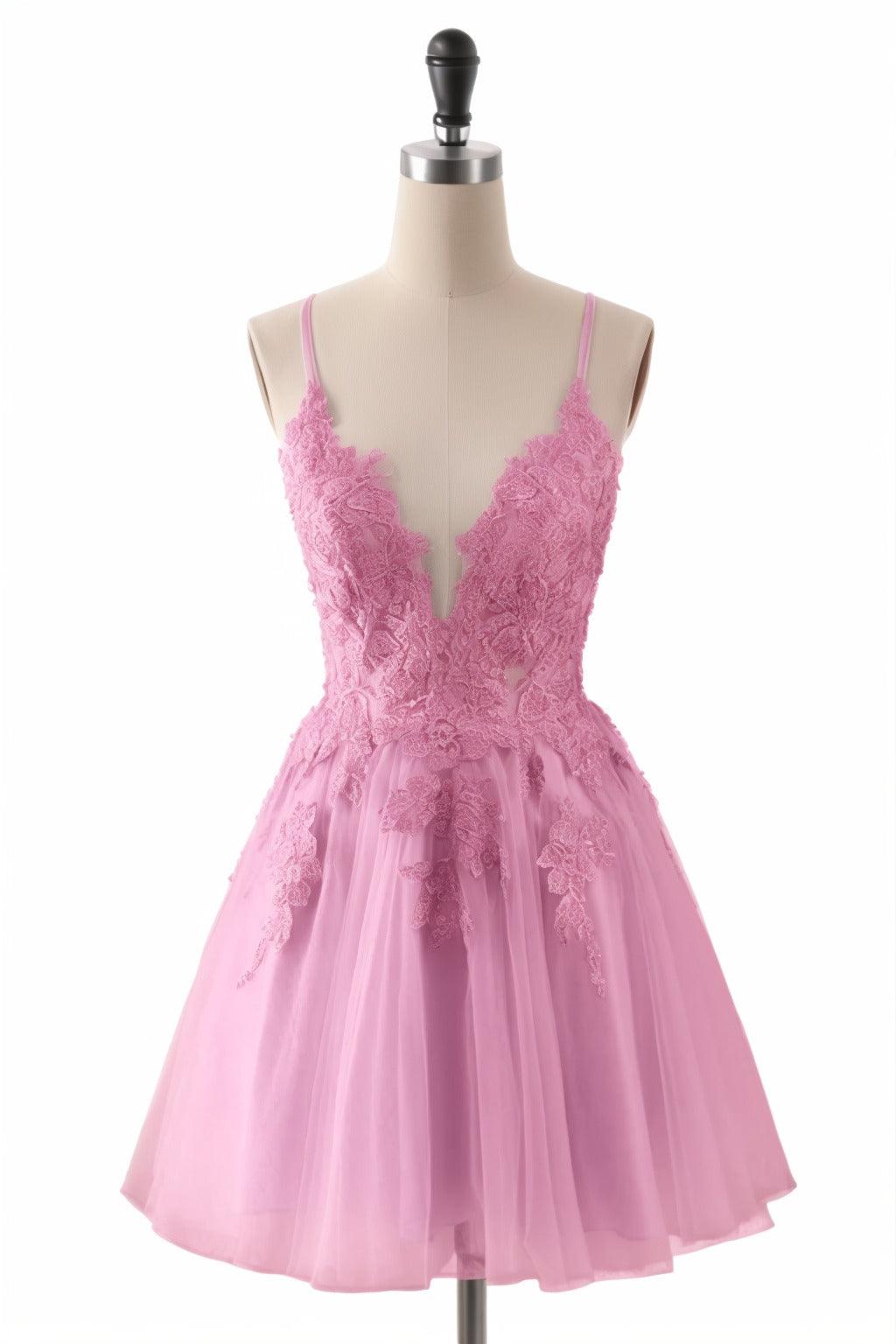 A-Line Short-Mini Tulle Homecoming Dresses CS0506 - COCOMELODY