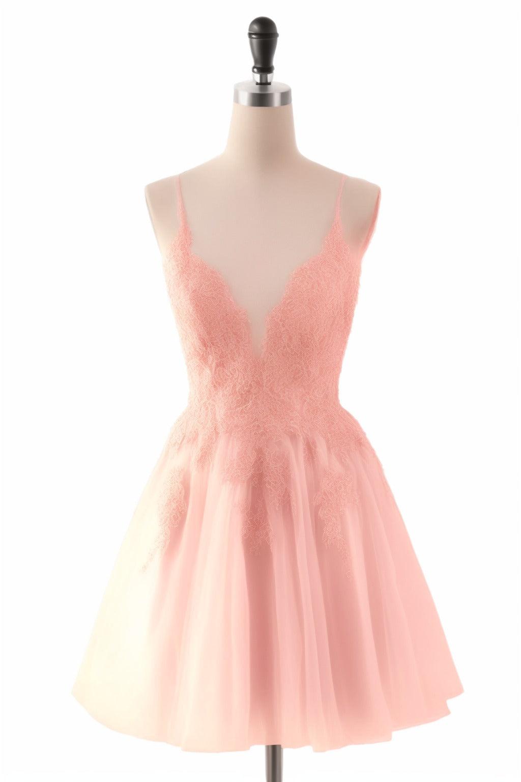 A-Line Short-Mini Tulle Homecoming Dresses CS0506 - COCOMELODY
