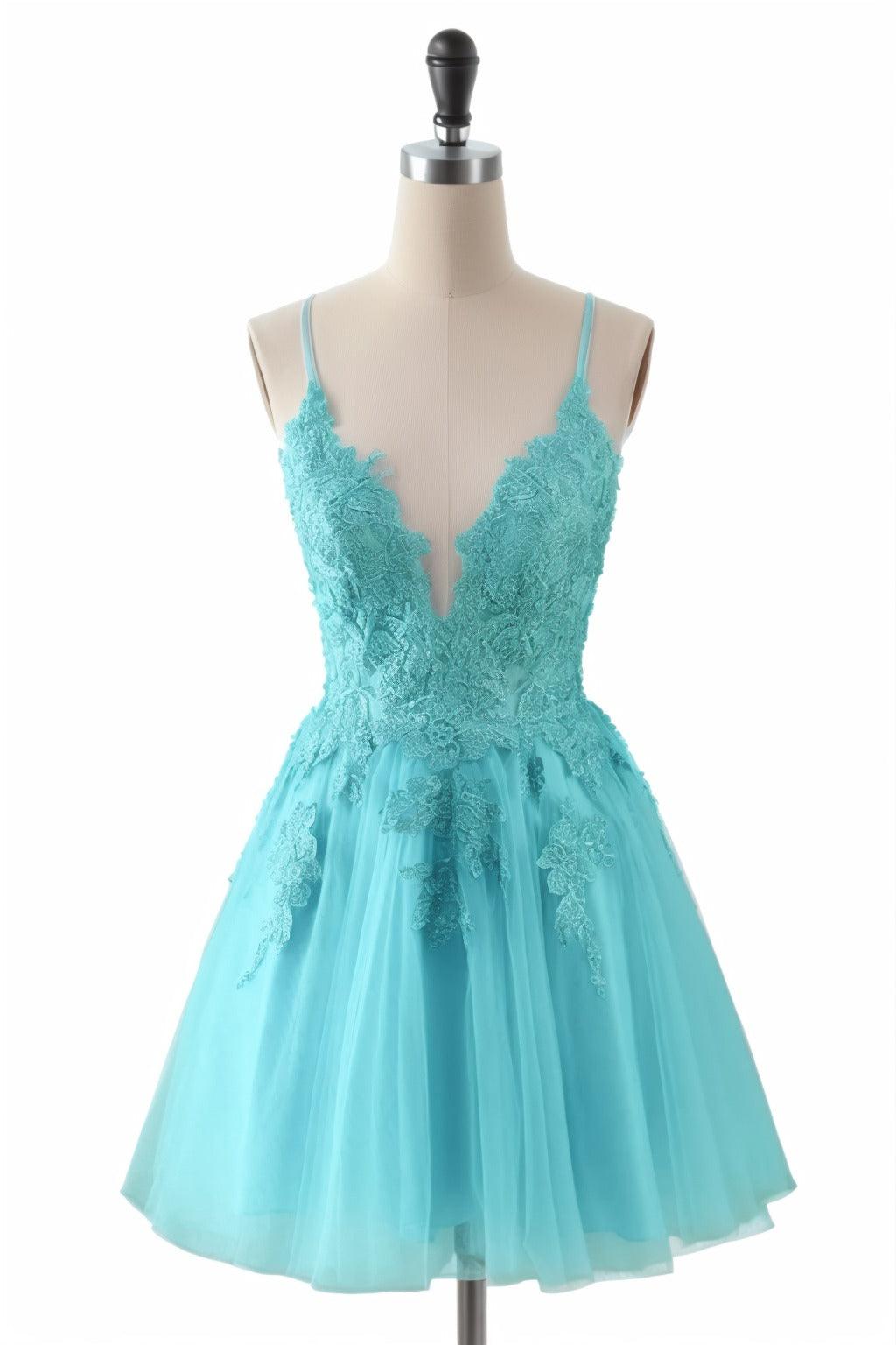 A-Line Short-Mini Tulle Homecoming Dresses CS0506 - COCOMELODY