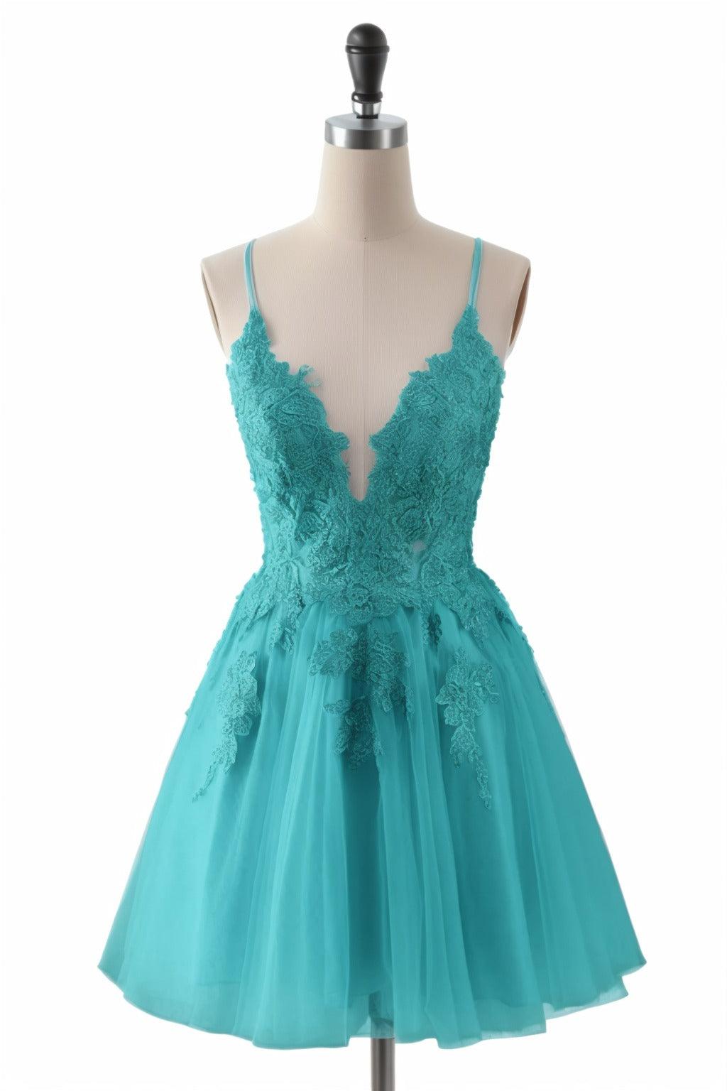 A-Line Short-Mini Tulle Homecoming Dresses CS0506 - COCOMELODY