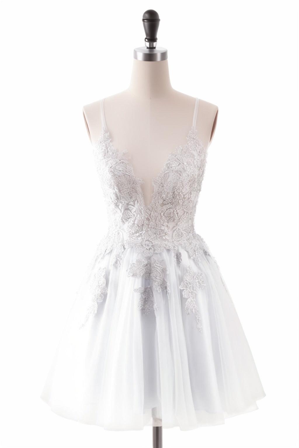 A-Line Short-Mini Tulle Homecoming Dresses CS0506 - COCOMELODY