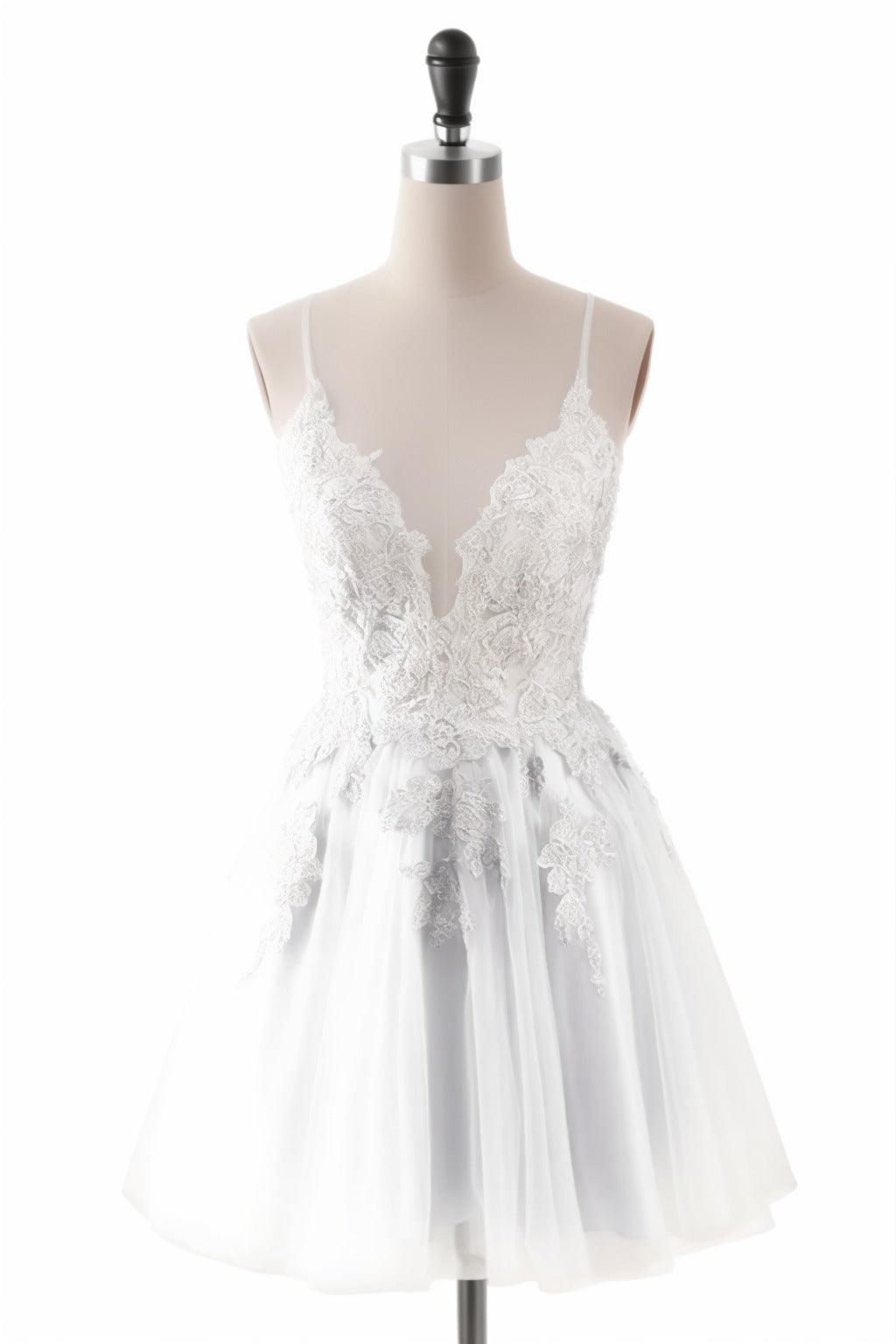 A-Line Short-Mini Tulle Homecoming Dresses CS0506 - COCOMELODY