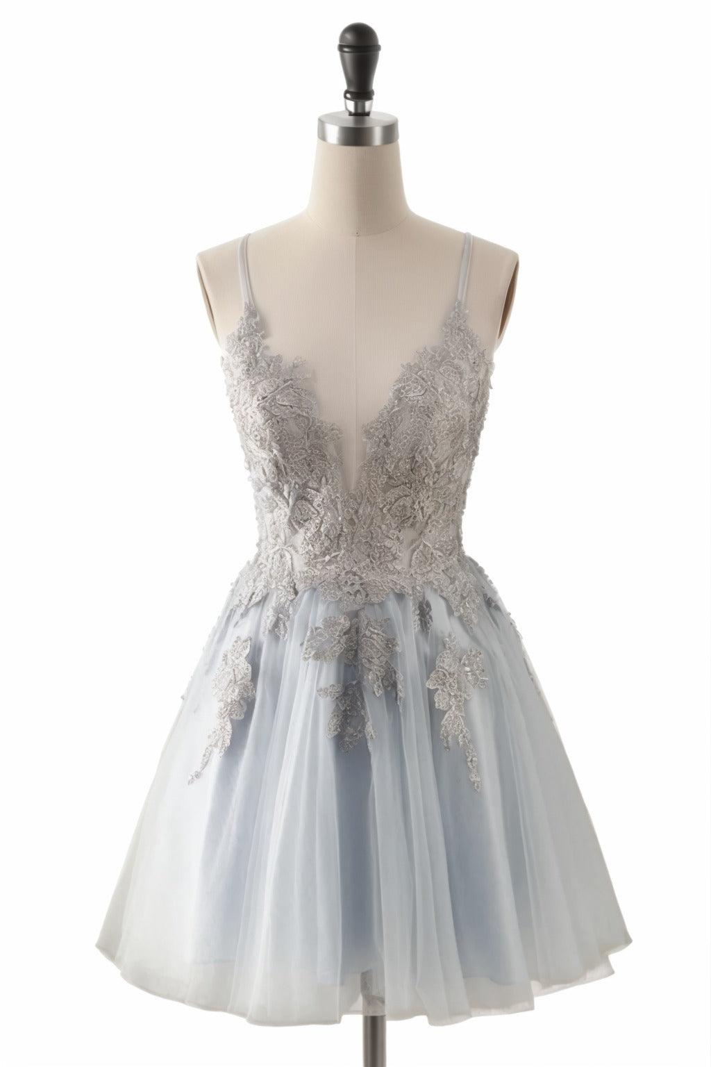 A-Line Short-Mini Tulle Homecoming Dresses CS0506 - COCOMELODY
