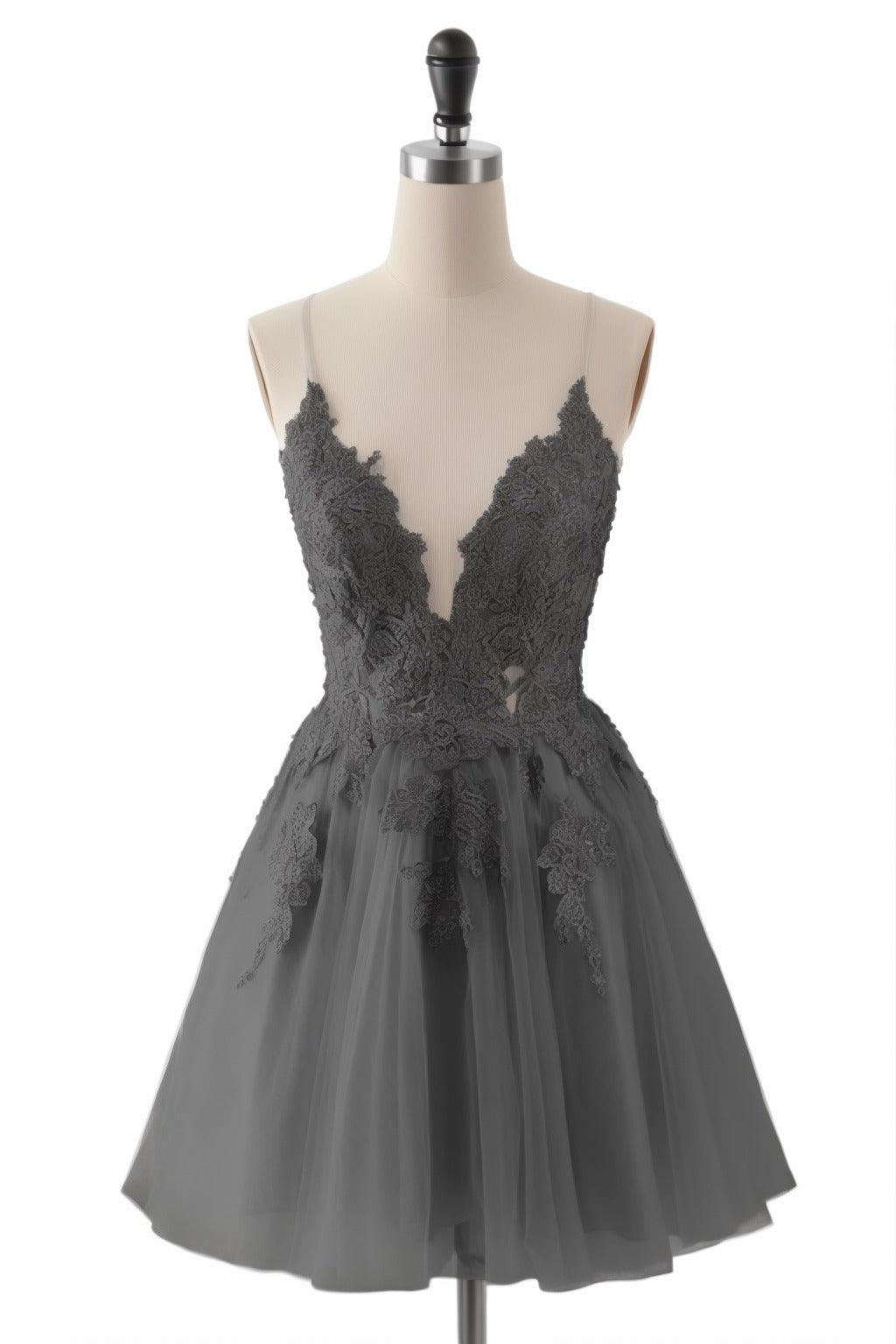 A-Line Short-Mini Tulle Homecoming Dresses CS0506 - COCOMELODY