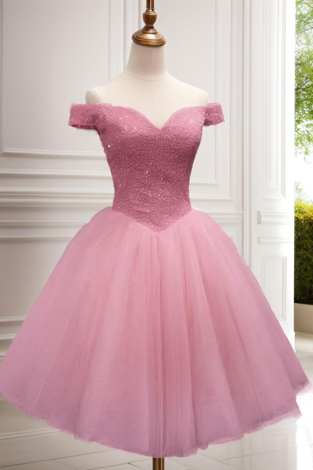 Princess Knee Length Tulle Homecoming Dresses CS0523 - COCOMELODY