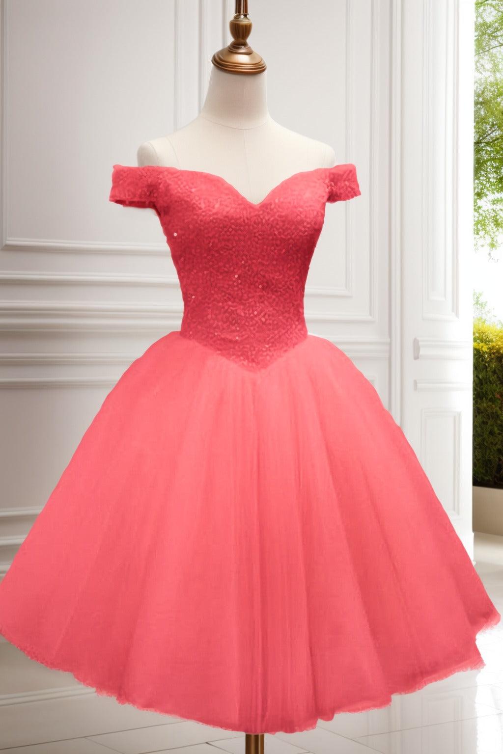 Princess Knee Length Tulle Homecoming Dresses CS0523 - COCOMELODY