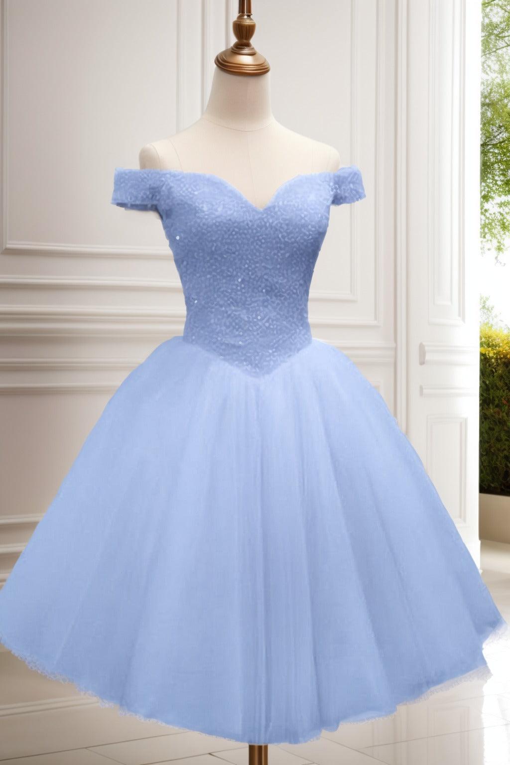 Princess Knee Length Tulle Homecoming Dresses CS0523 - COCOMELODY