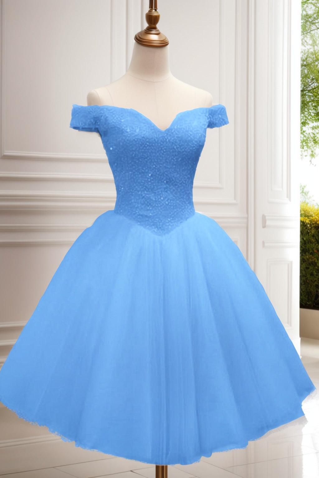 Princess Knee Length Tulle Homecoming Dresses CS0523 - COCOMELODY