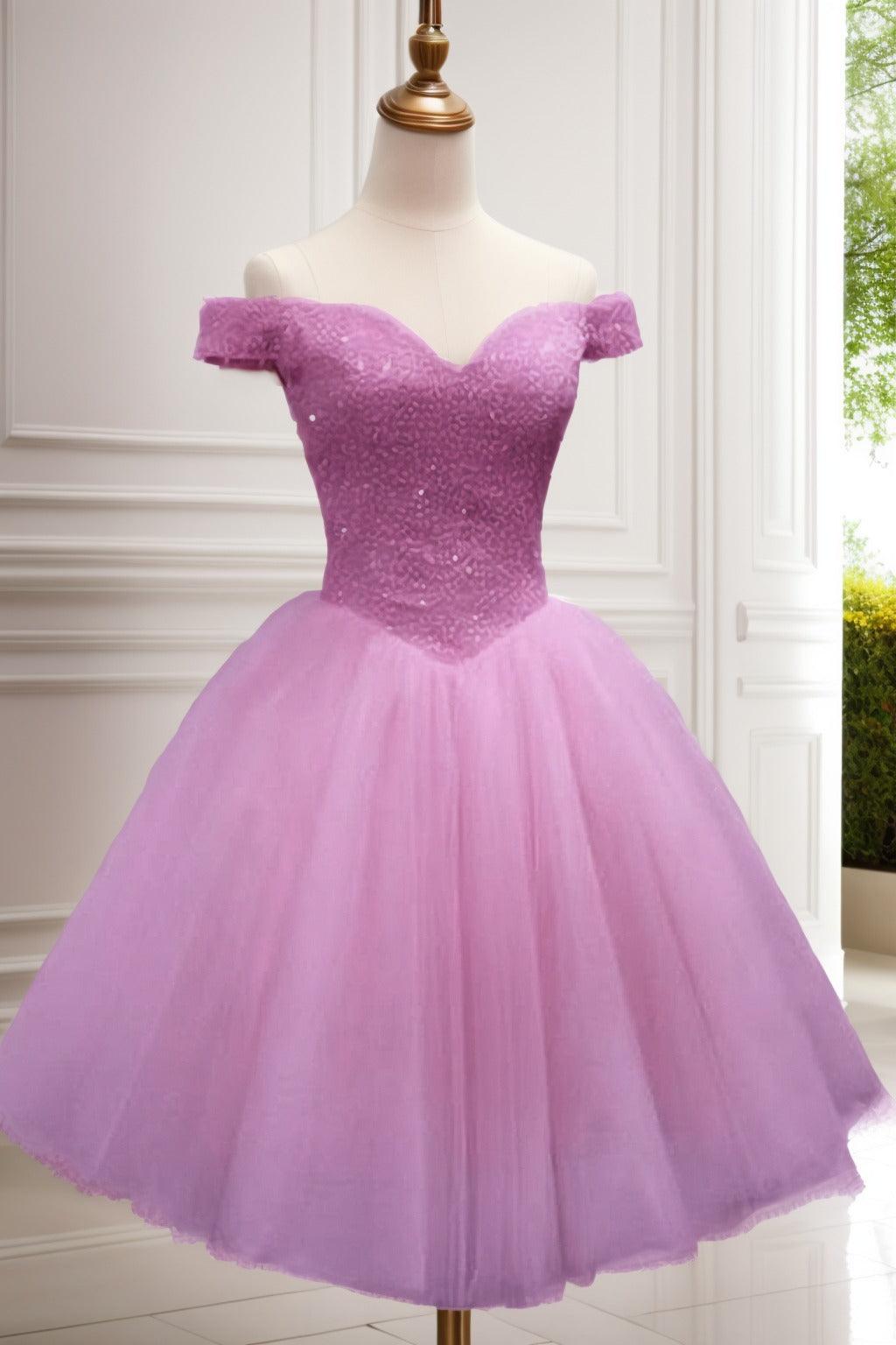 Princess Knee Length Tulle Homecoming Dresses CS0523 - COCOMELODY
