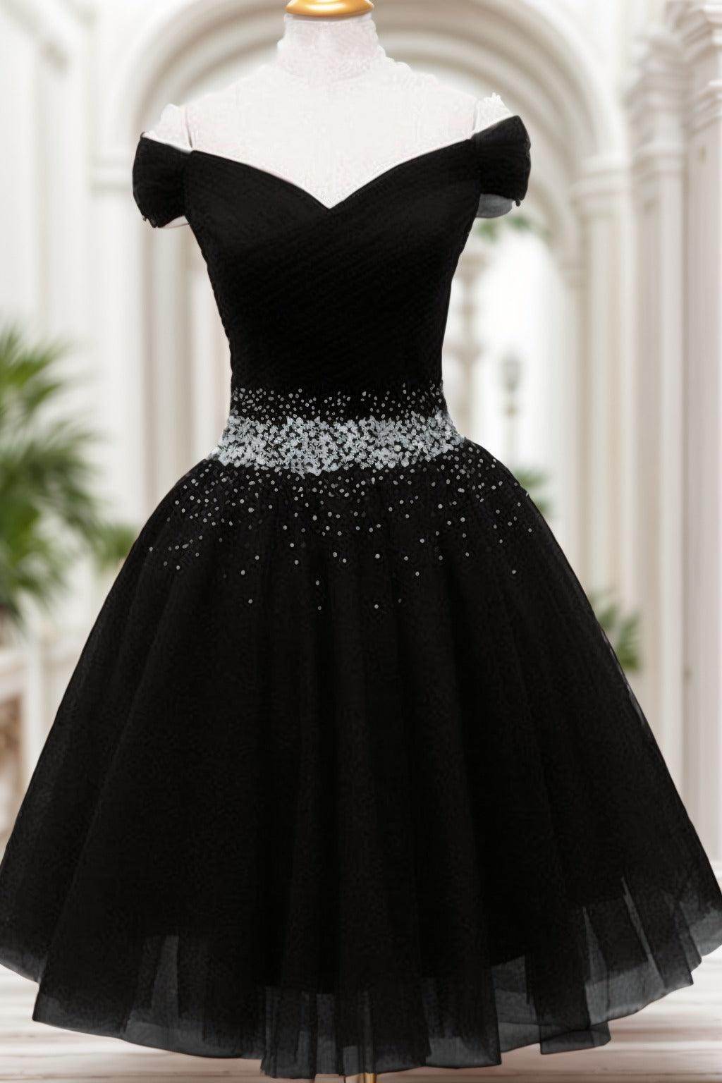 A-Line Knee Length Tulle Homecoming Dresses CS0524 - COCOMELODY