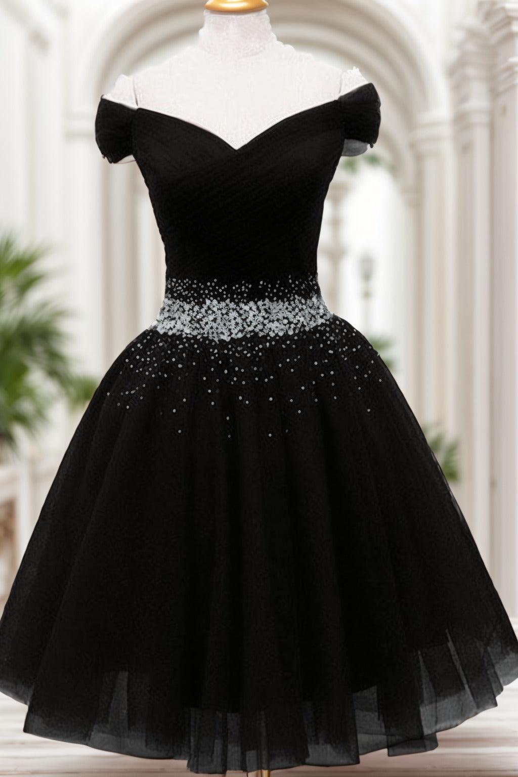 A-Line Knee Length Tulle Homecoming Dresses CS0524 - COCOMELODY