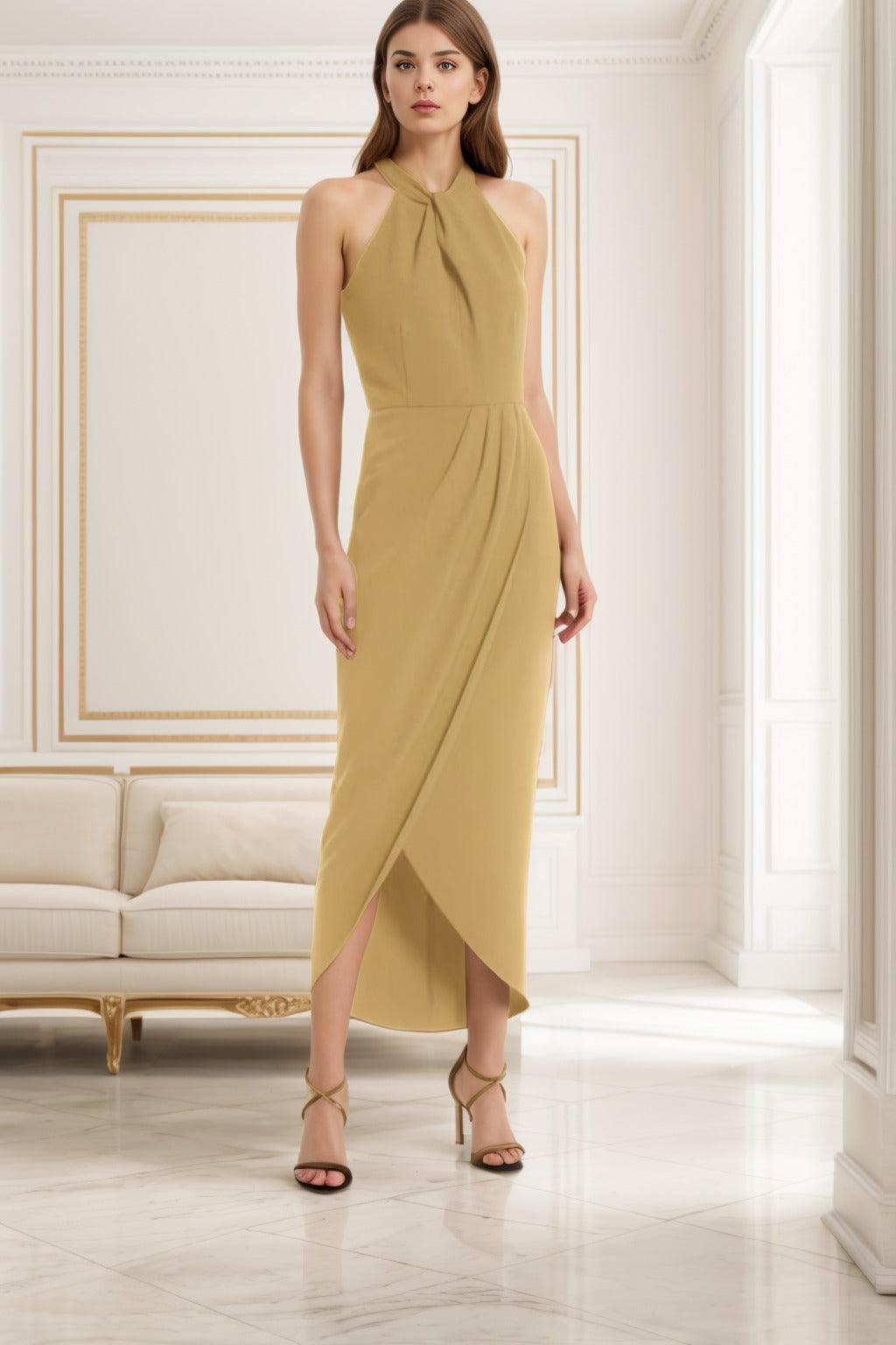 Sheath-Column High-Low Forged Chiffon Graduation Dresses CS0537 - COCOMELODY