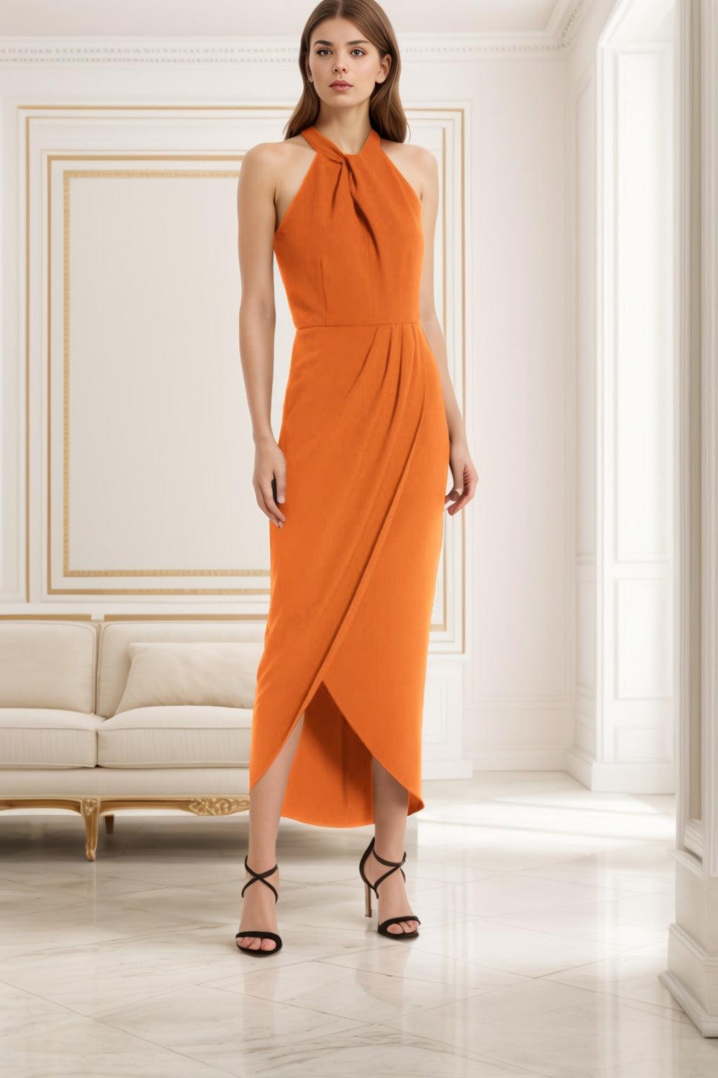 Sheath-Column High-Low Forged Chiffon Graduation Dresses CS0537 - COCOMELODY