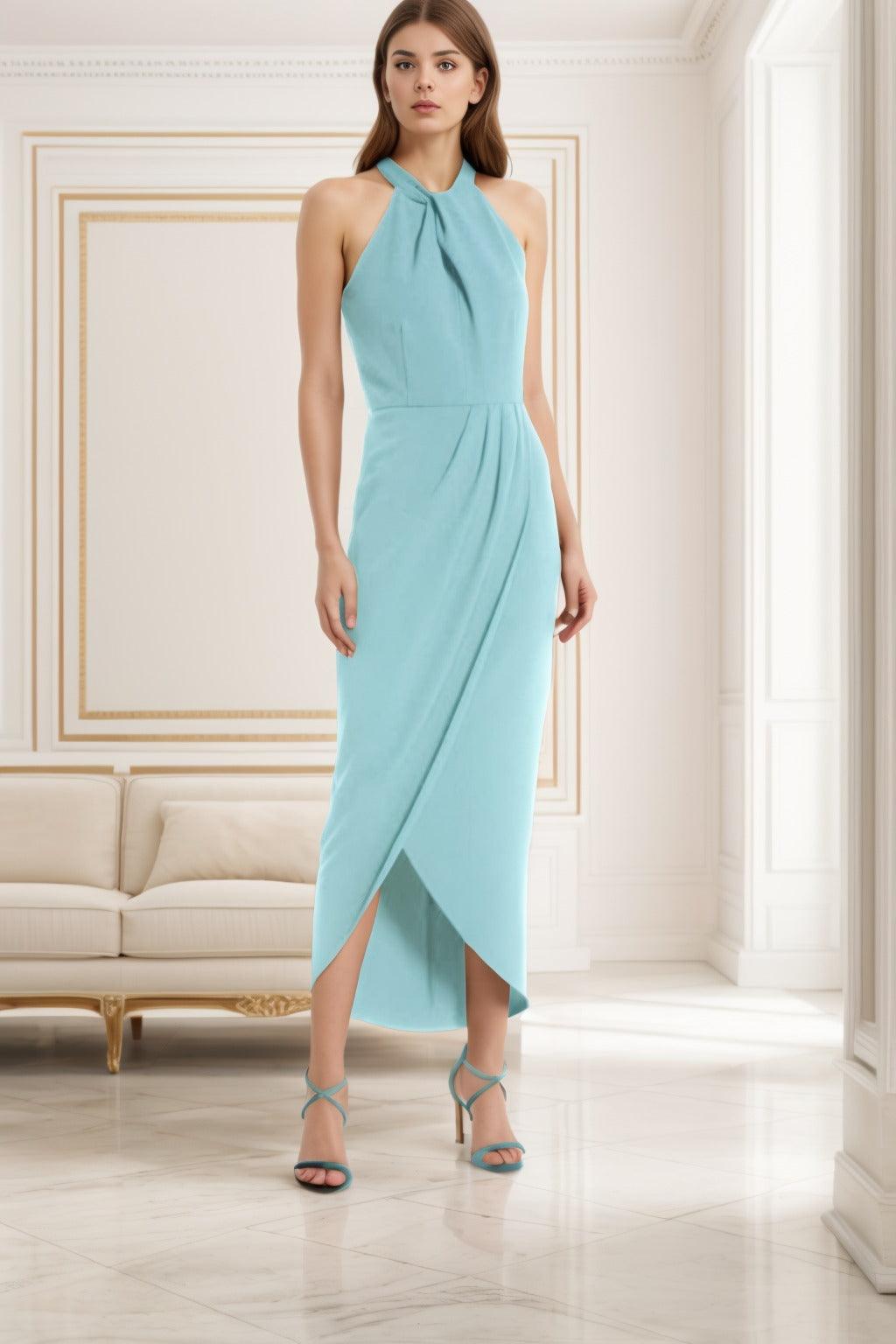 Sheath-Column High-Low Forged Chiffon Graduation Dresses CS0537 - COCOMELODY