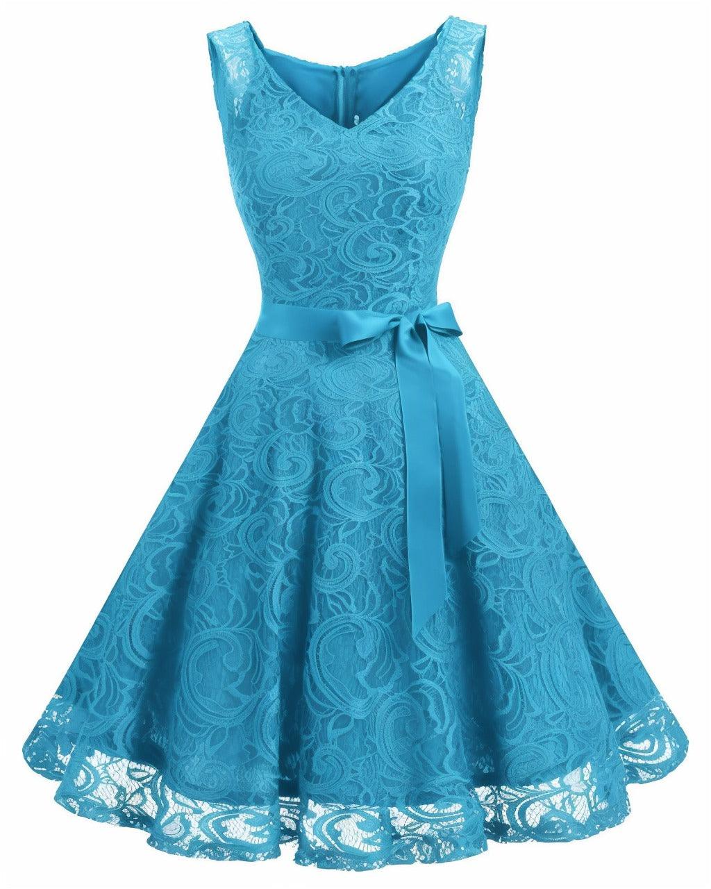 A-Line Knee Length Silk-Like Graduation Dresses CS0542 - COCOMELODY