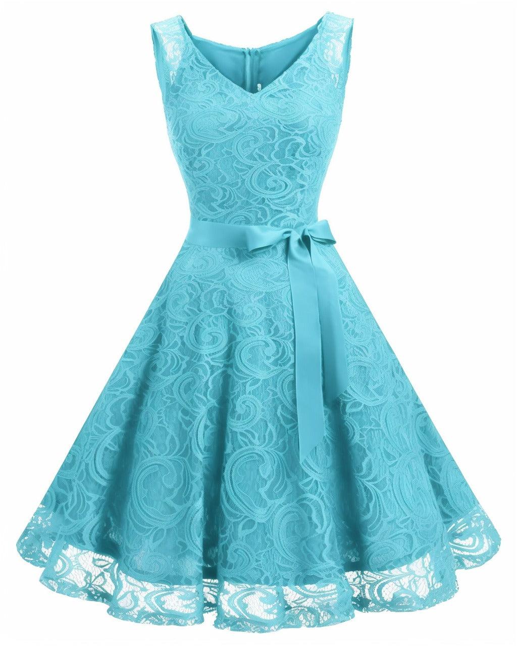 A-Line Knee Length Silk-Like Graduation Dresses CS0542 - COCOMELODY