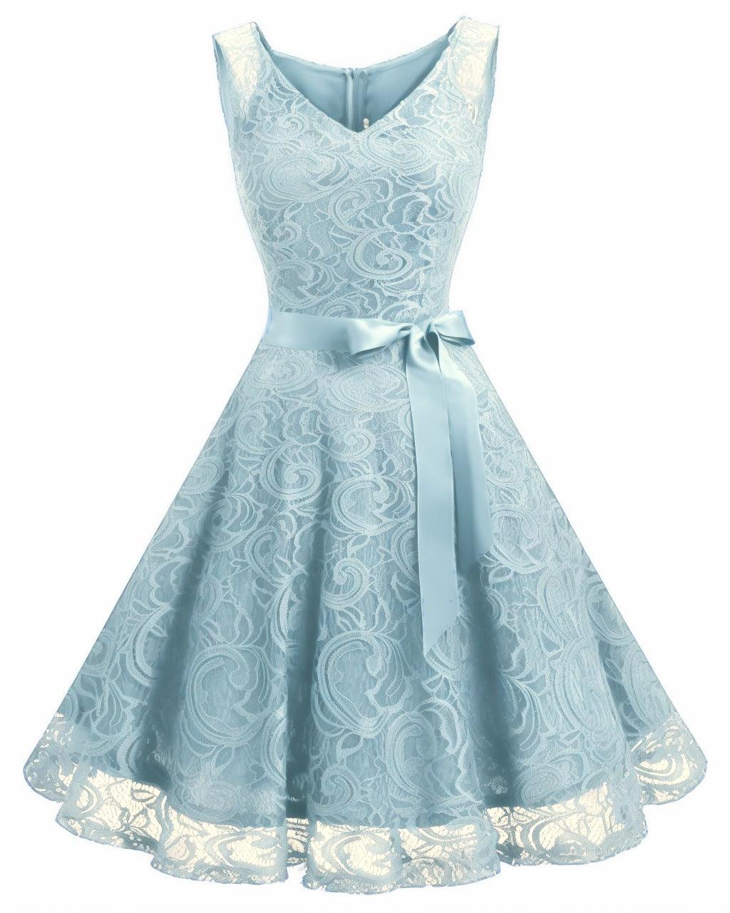 A-Line Knee Length Silk-Like Graduation Dresses CS0542 - COCOMELODY