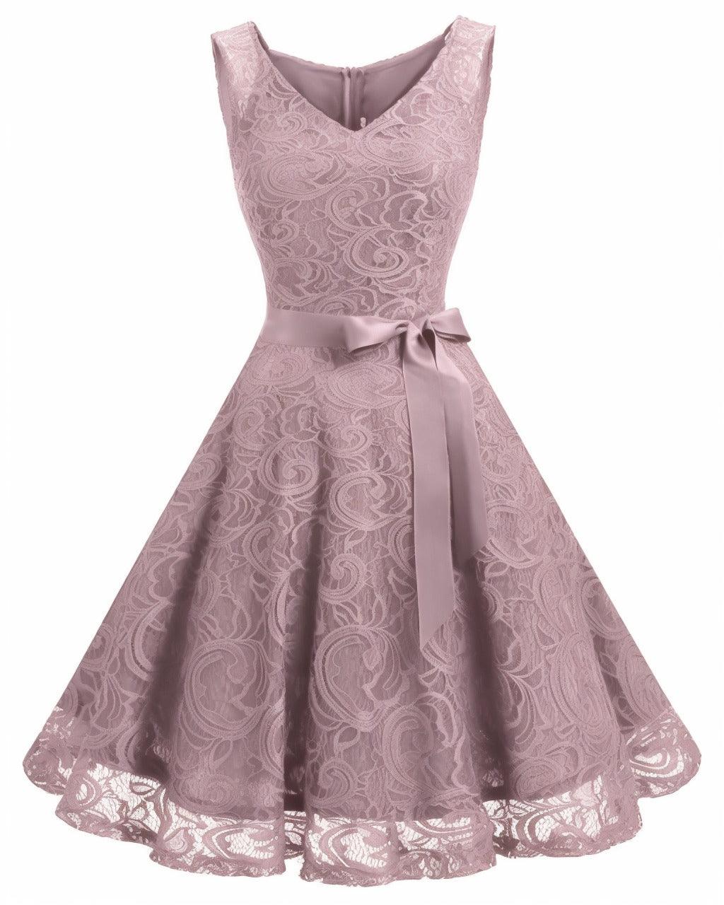 A-Line Knee Length Silk-Like Graduation Dresses CS0542 - COCOMELODY