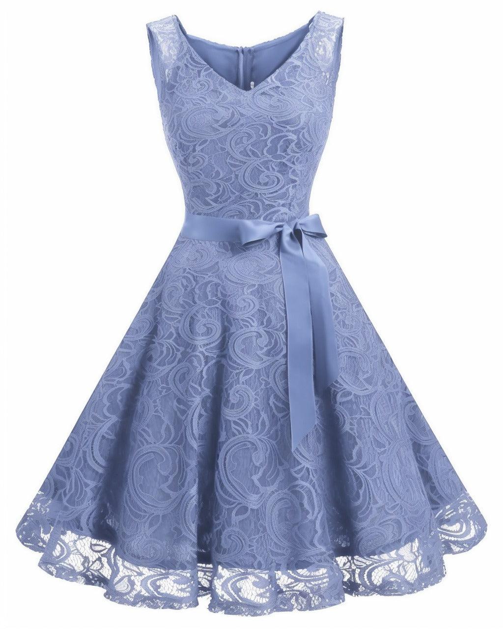 A-Line Knee Length Silk-Like Graduation Dresses CS0542 - COCOMELODY