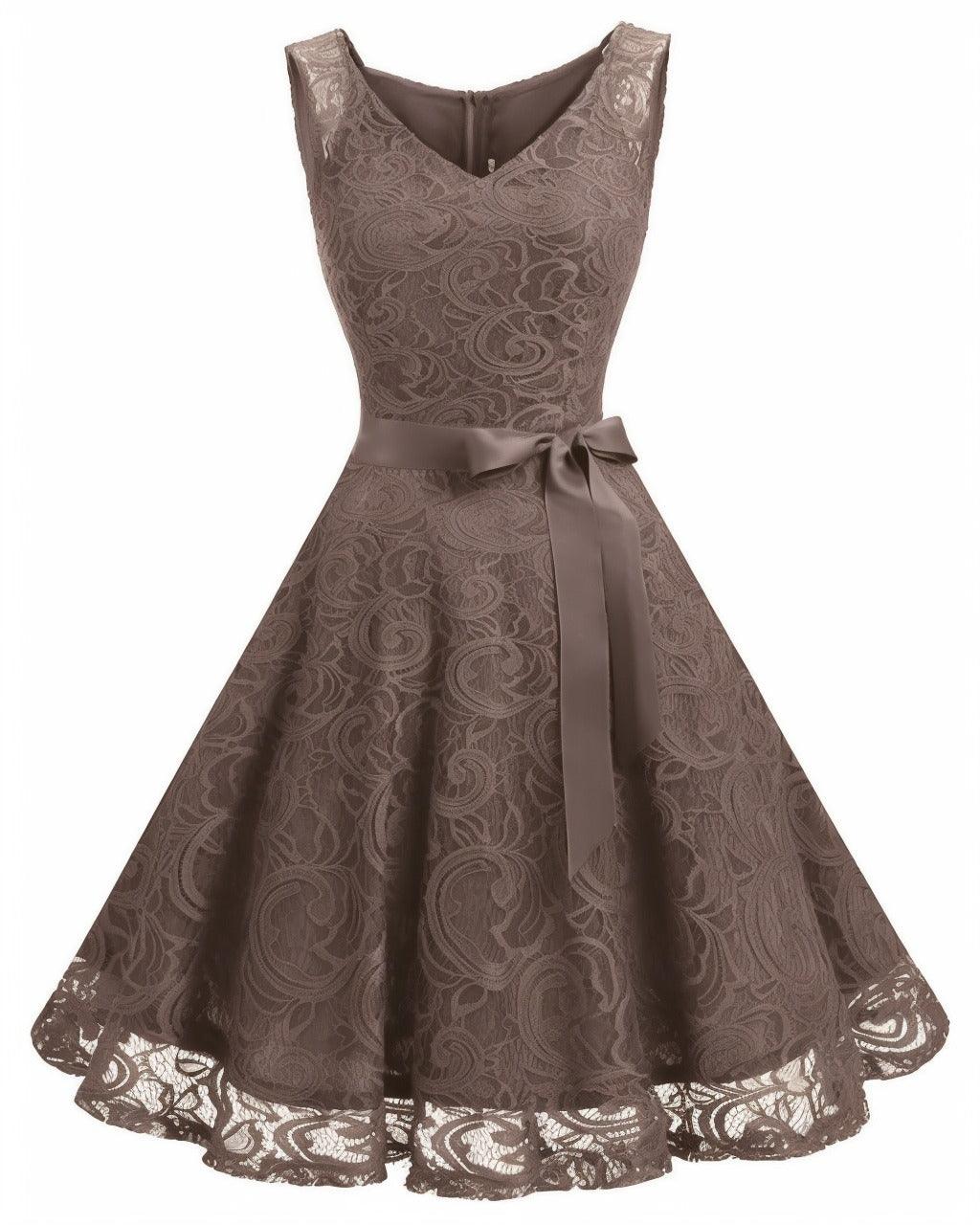 A-Line Knee Length Silk-Like Graduation Dresses CS0542 - COCOMELODY