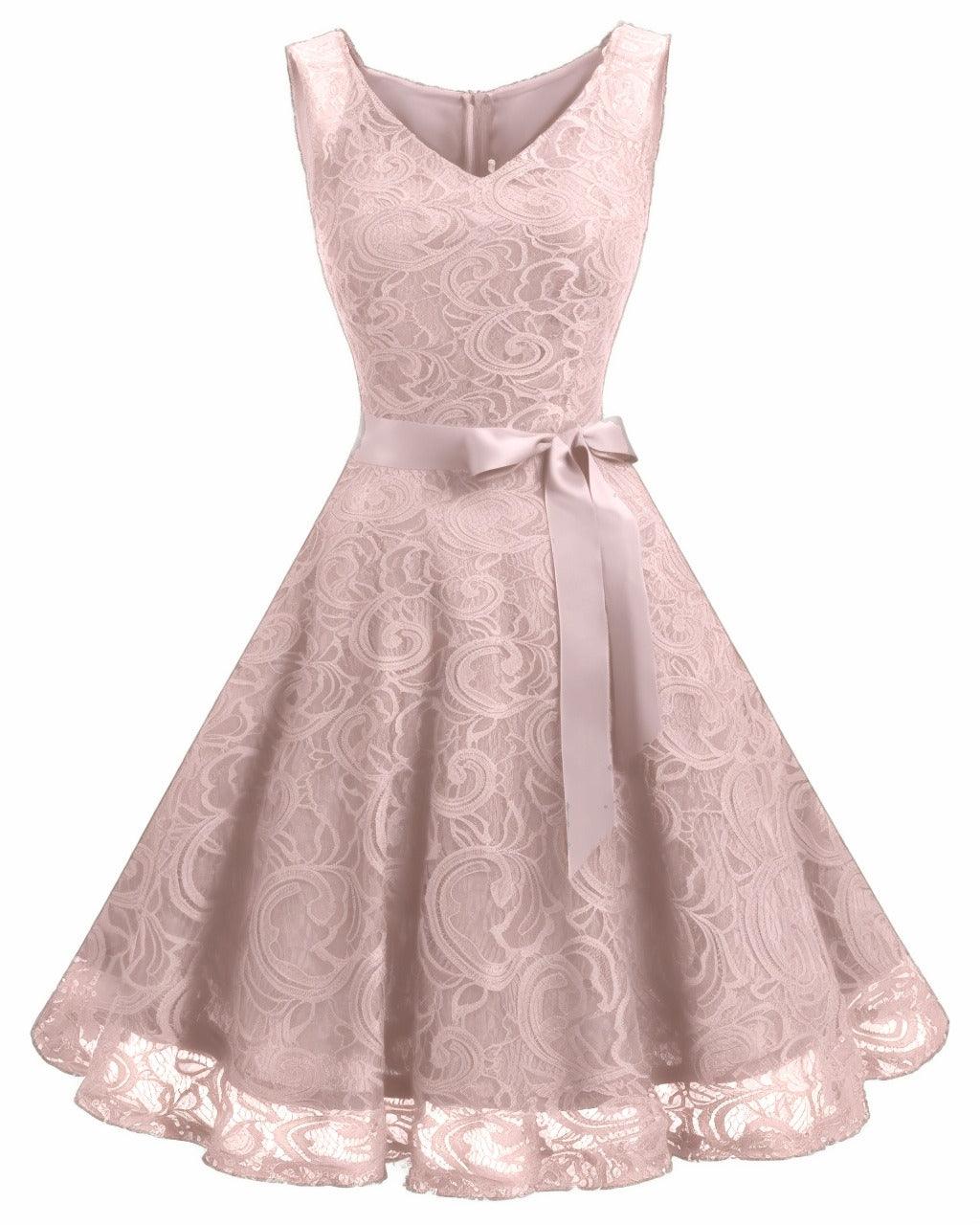 A-Line Knee Length Silk-Like Graduation Dresses CS0542 - COCOMELODY