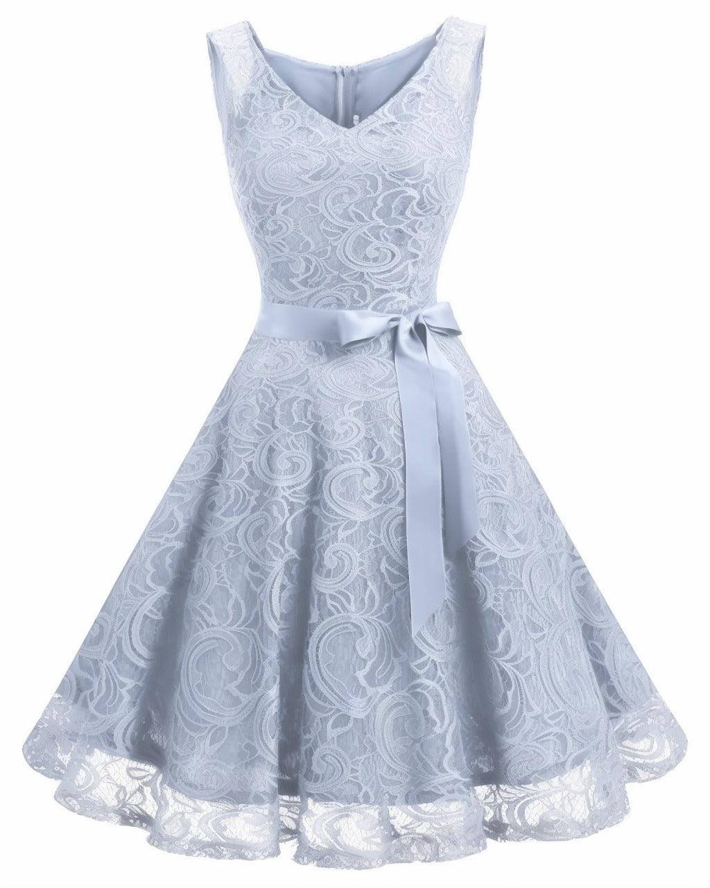 A-Line Knee Length Silk-Like Graduation Dresses CS0542 - COCOMELODY