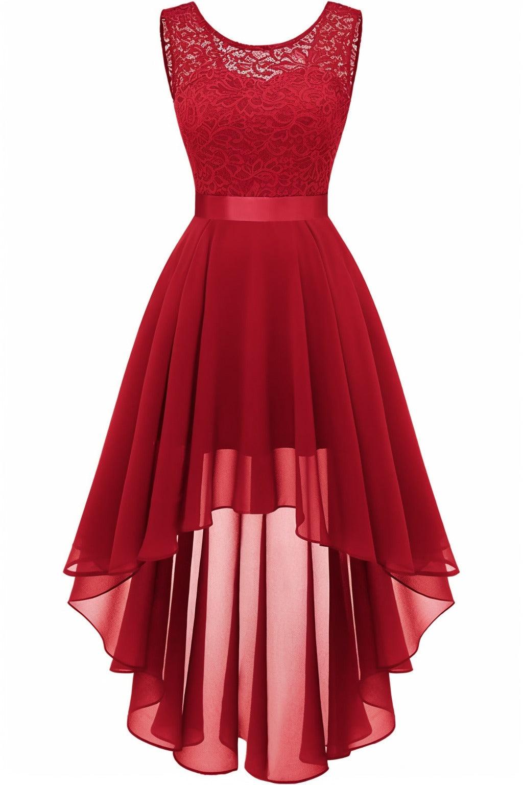 Asymmetrical High-Low Chiffon Graduation Dresses CS0543 - COCOMELODY