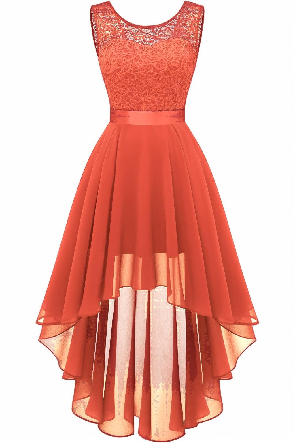 Asymmetrical High-Low Chiffon Graduation Dresses CS0543 - COCOMELODY