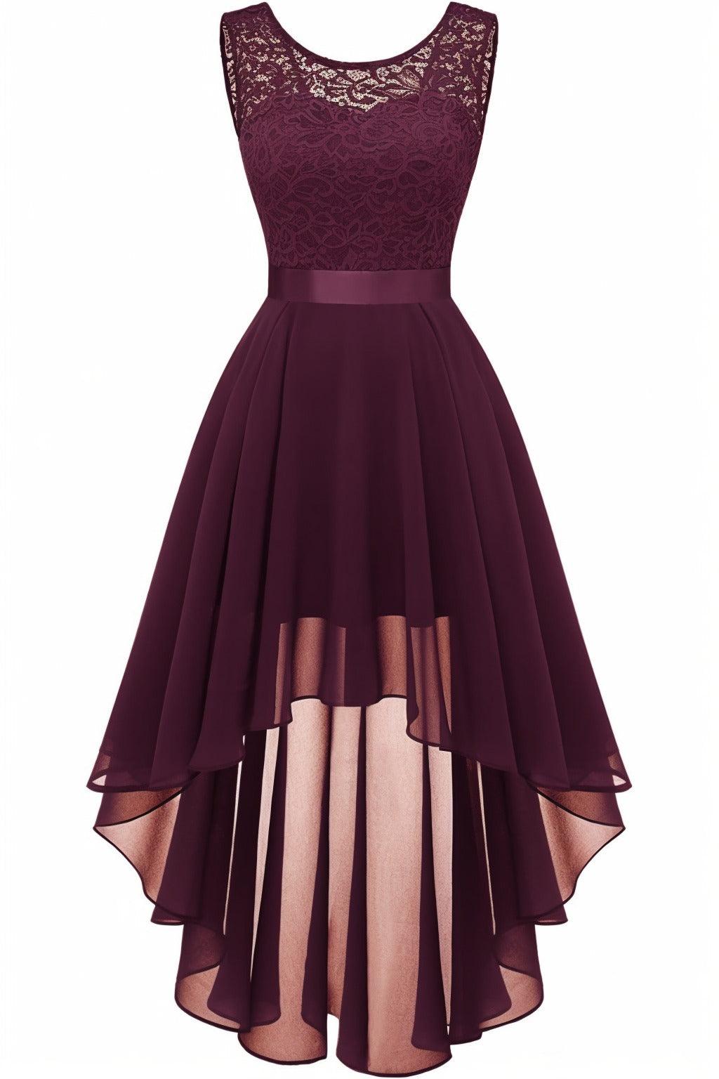 Asymmetrical High-Low Chiffon Graduation Dresses CS0543 - COCOMELODY
