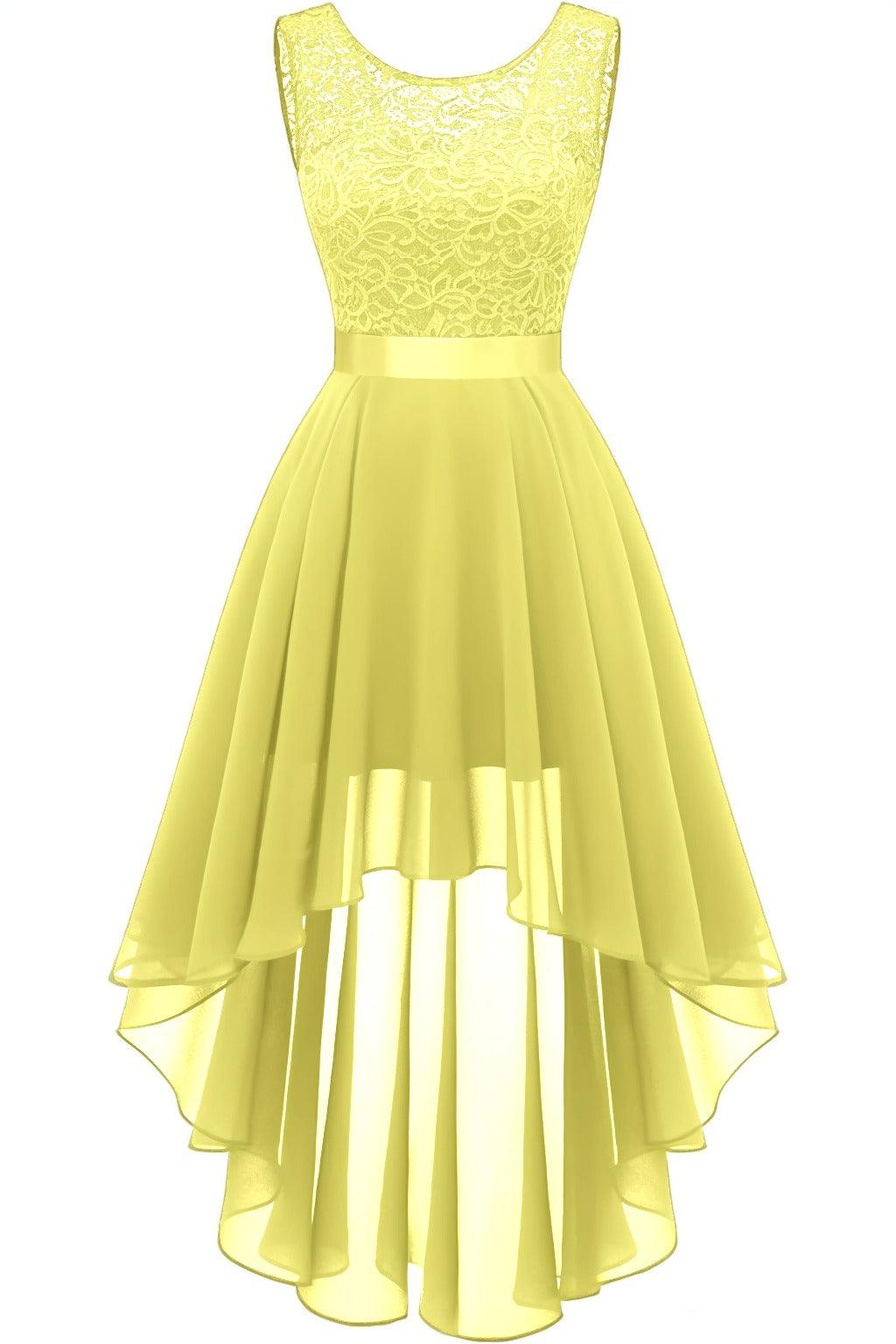 Asymmetrical High-Low Chiffon Graduation Dresses CS0543 - COCOMELODY