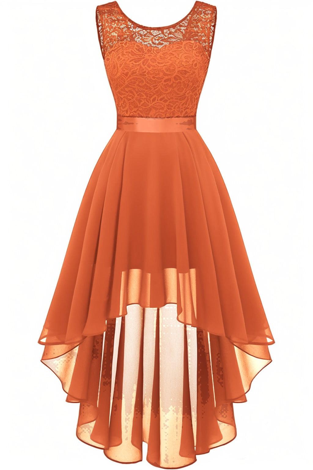 Asymmetrical High-Low Chiffon Graduation Dresses CS0543 - COCOMELODY
