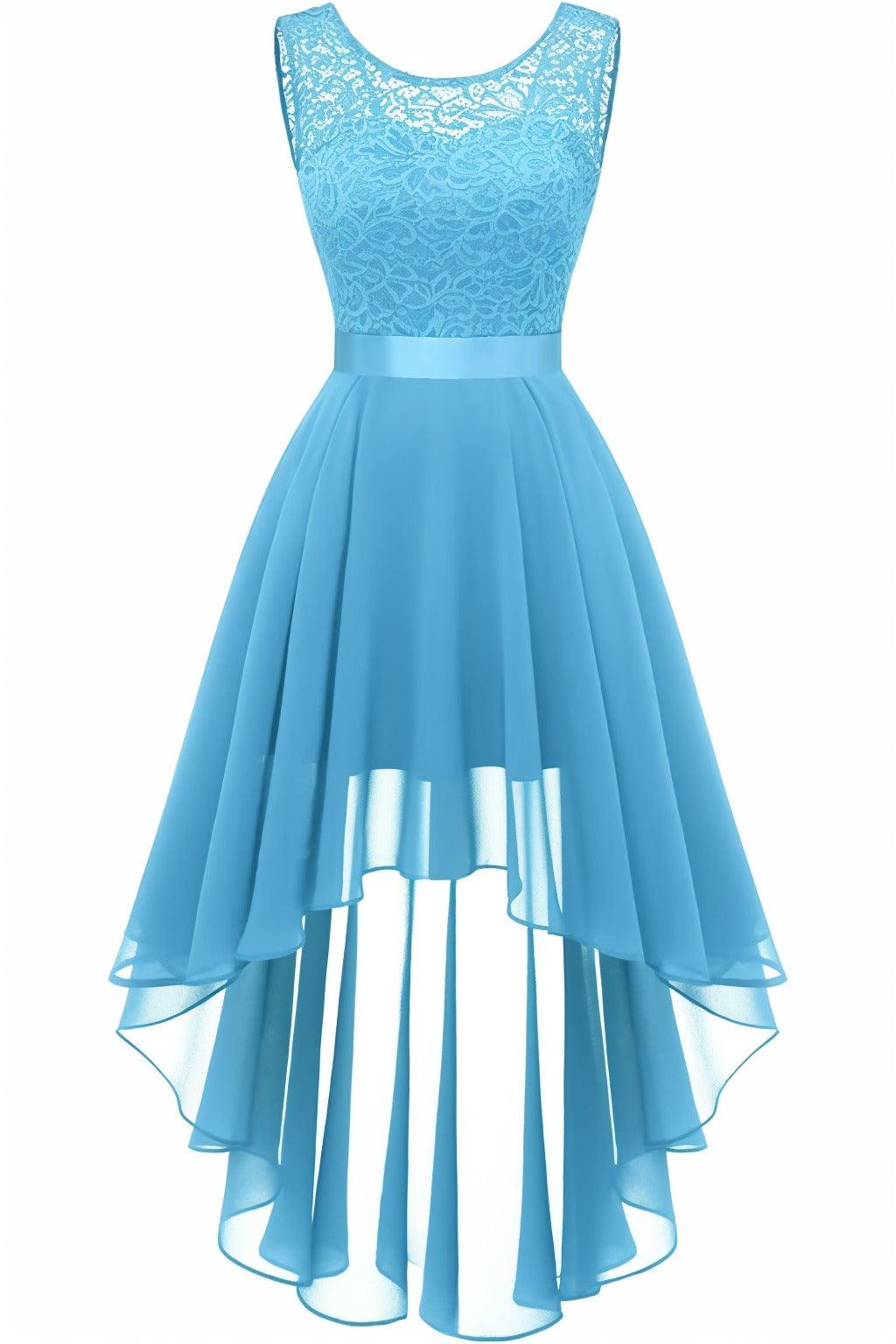 Asymmetrical High-Low Chiffon Graduation Dresses CS0543 - COCOMELODY