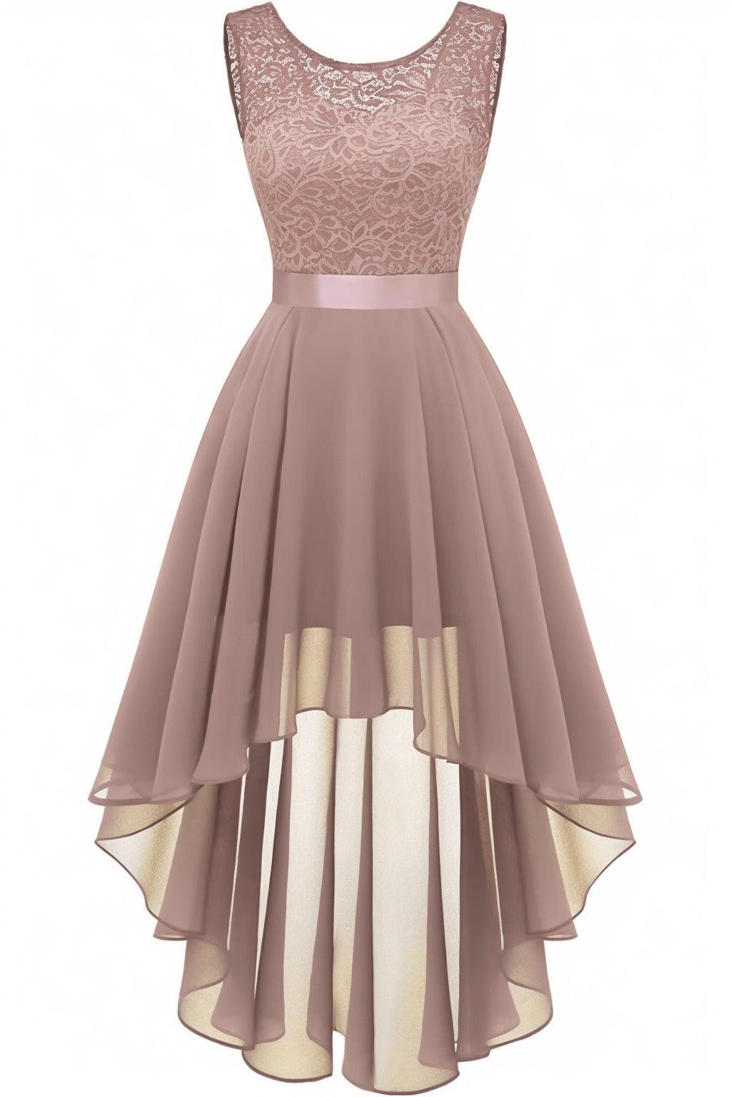 Asymmetrical High-Low Chiffon Graduation Dresses CS0543 - COCOMELODY
