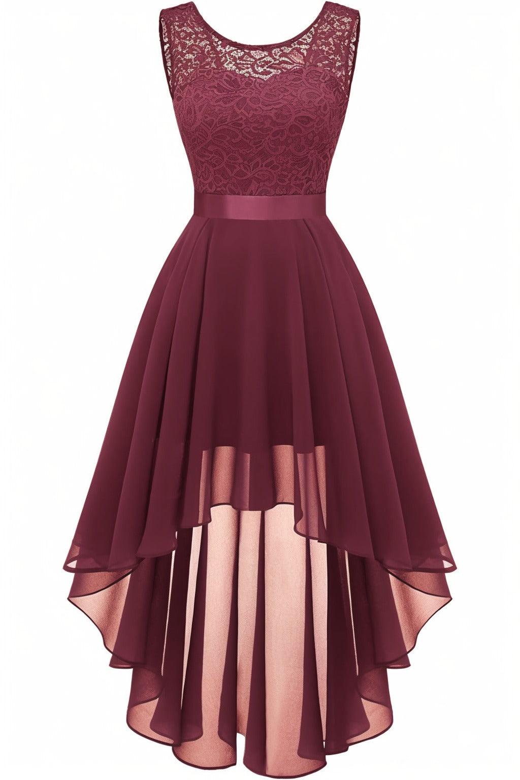 Asymmetrical High-Low Chiffon Graduation Dresses CS0543 - COCOMELODY