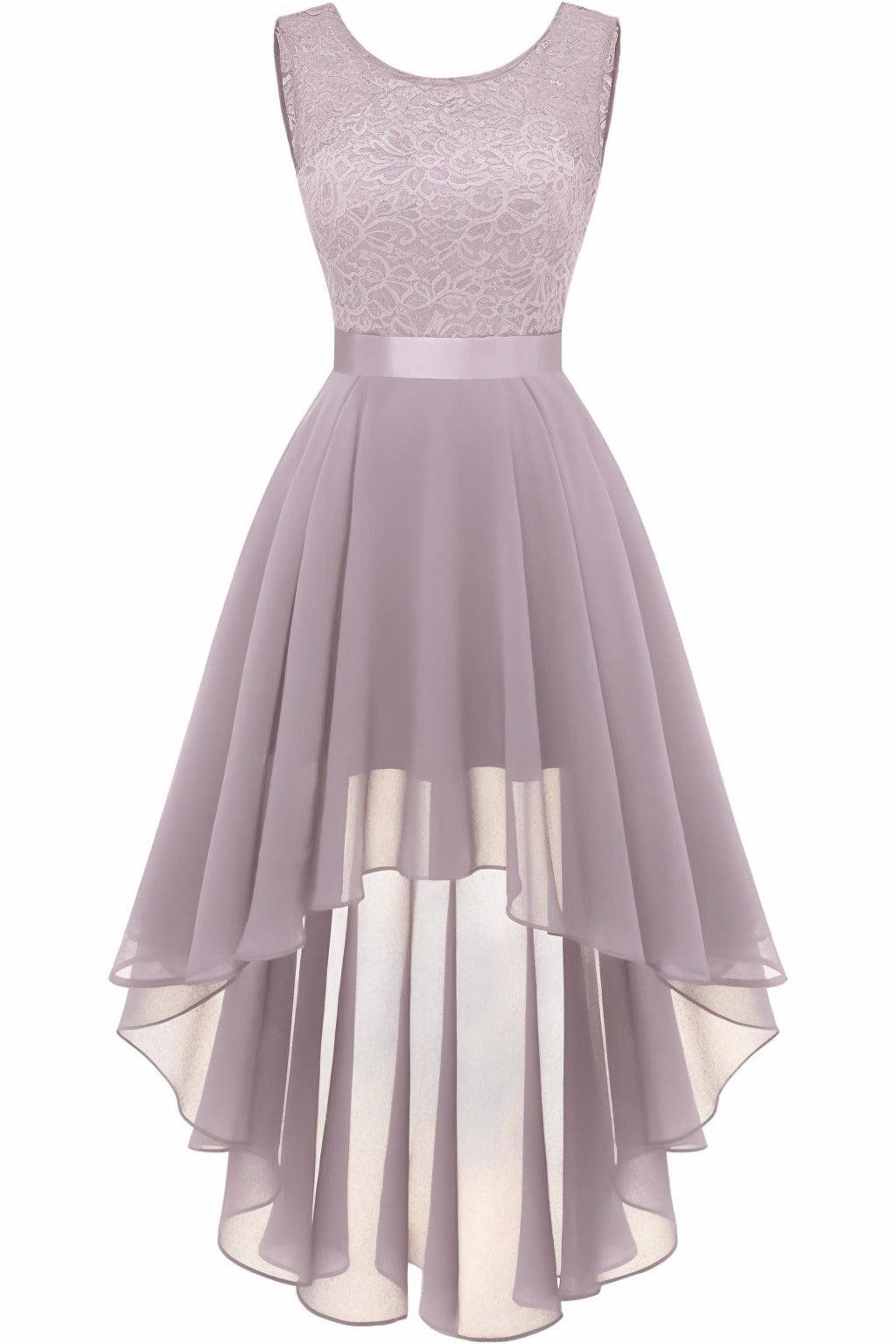 Asymmetrical High-Low Chiffon Graduation Dresses CS0543 - COCOMELODY
