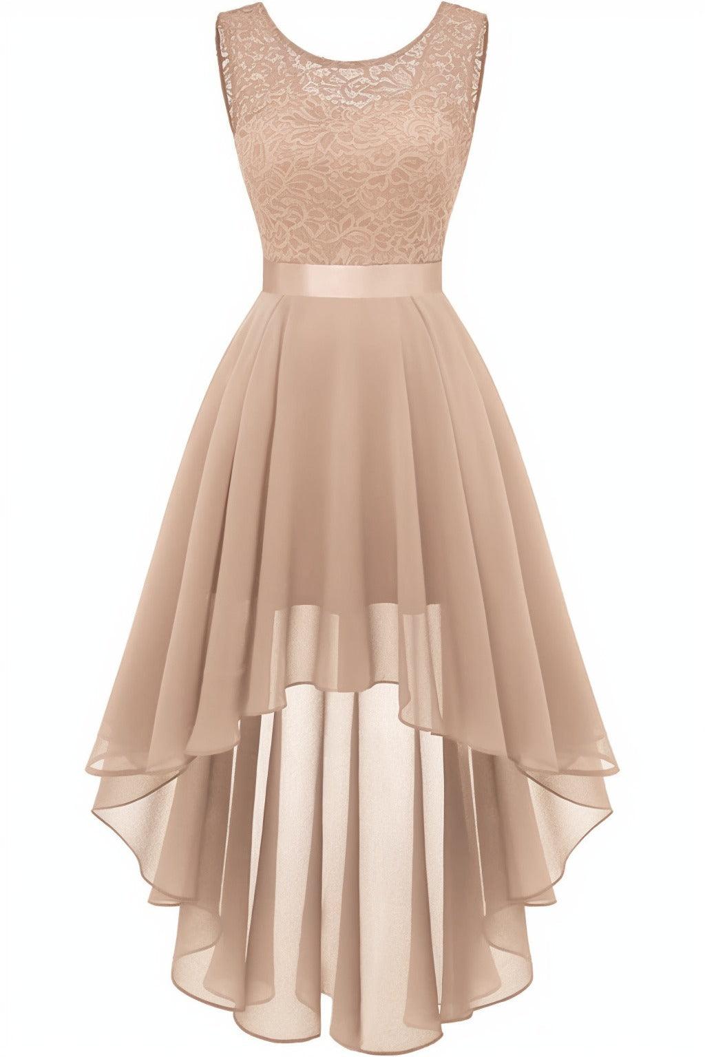 Asymmetrical High-Low Chiffon Graduation Dresses CS0543 - COCOMELODY