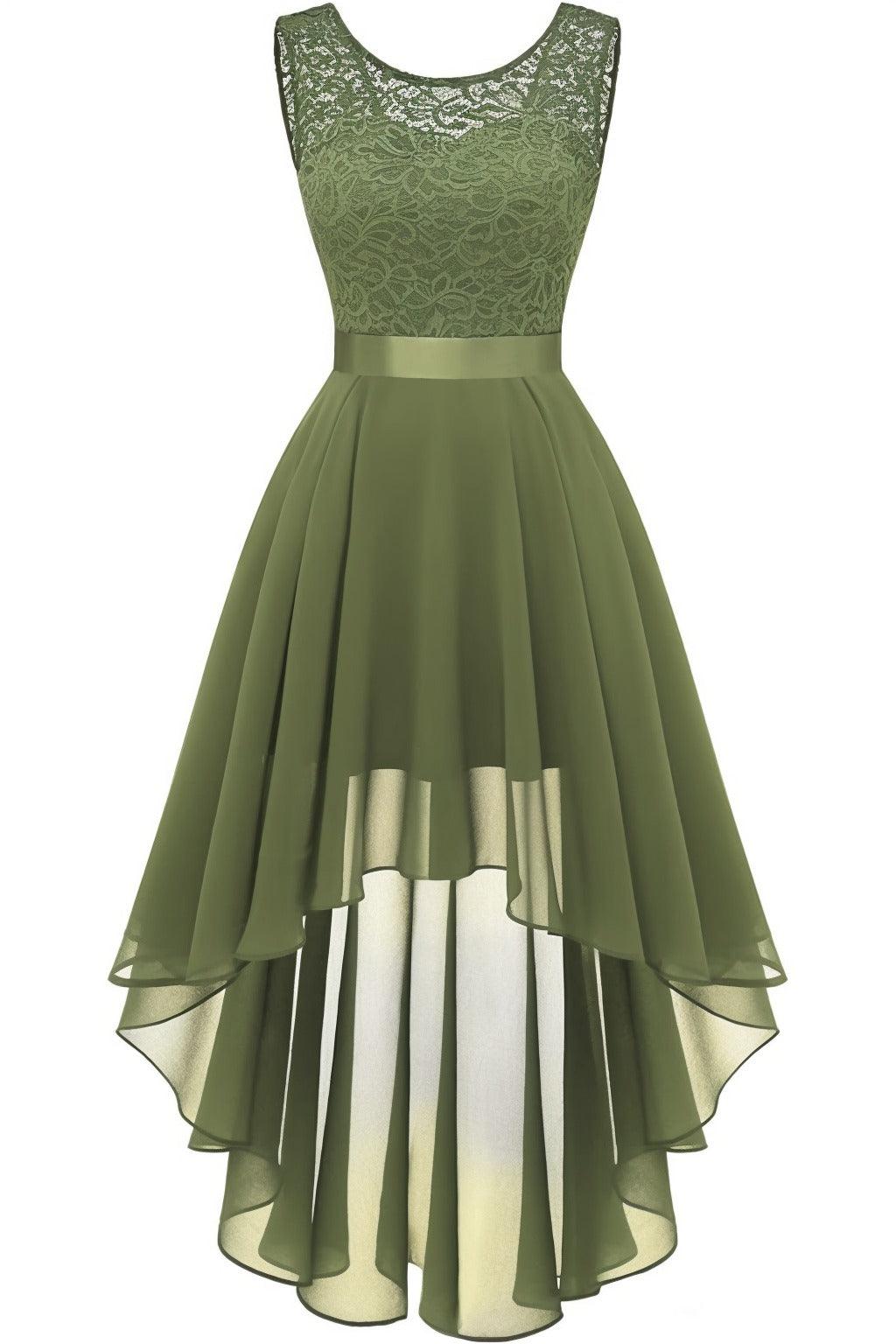 Asymmetrical High-Low Chiffon Graduation Dresses CS0543 - COCOMELODY