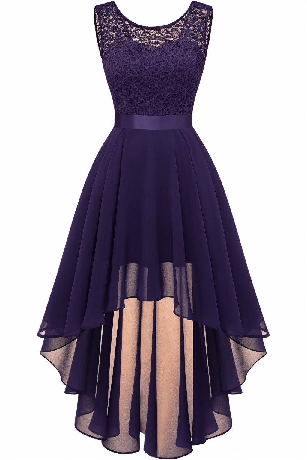 Asymmetrical High-Low Chiffon Graduation Dresses CS0543 - COCOMELODY