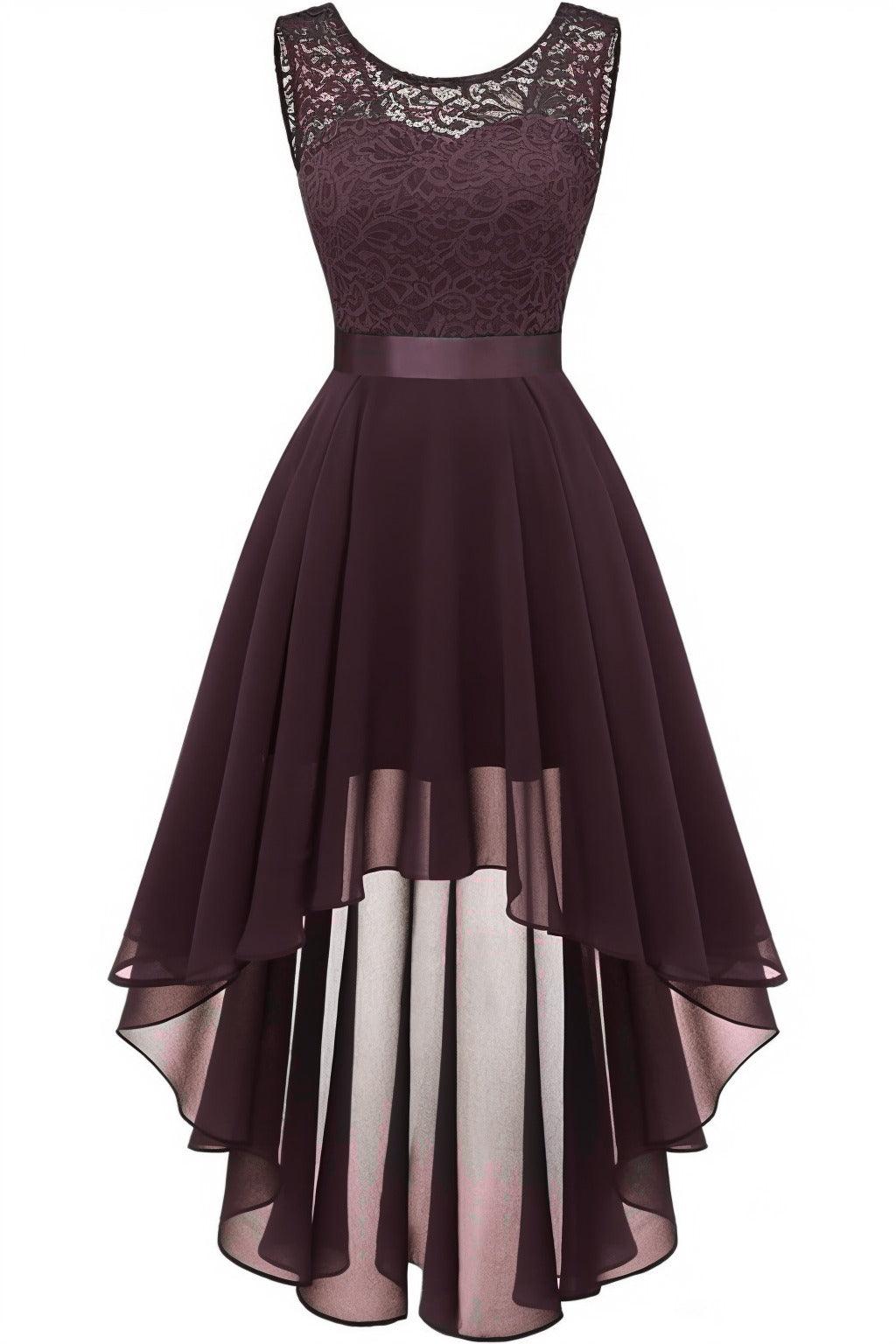 Asymmetrical High-Low Chiffon Graduation Dresses CS0543 - COCOMELODY