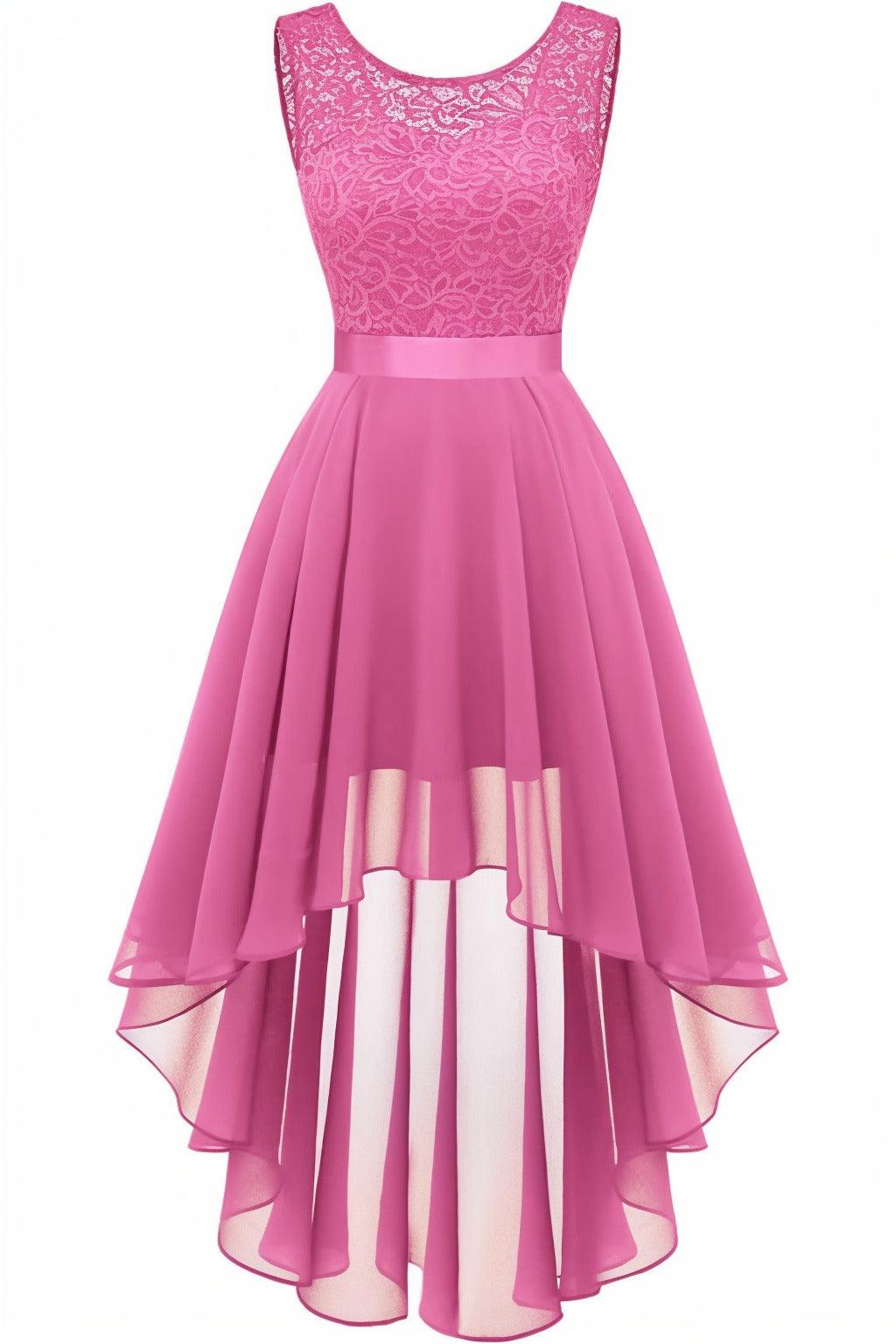 Asymmetrical High-Low Chiffon Graduation Dresses CS0543 - COCOMELODY
