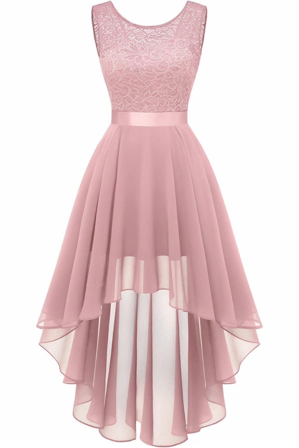 Asymmetrical High-Low Chiffon Graduation Dresses CS0543 - COCOMELODY