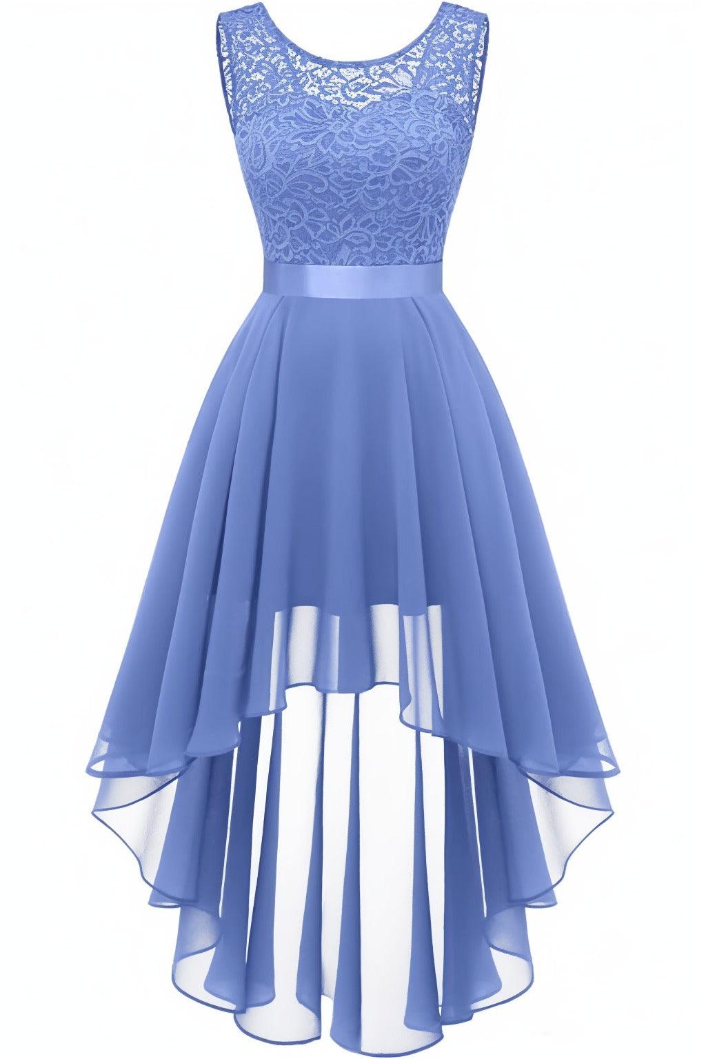 Asymmetrical High-Low Chiffon Graduation Dresses CS0543 - COCOMELODY