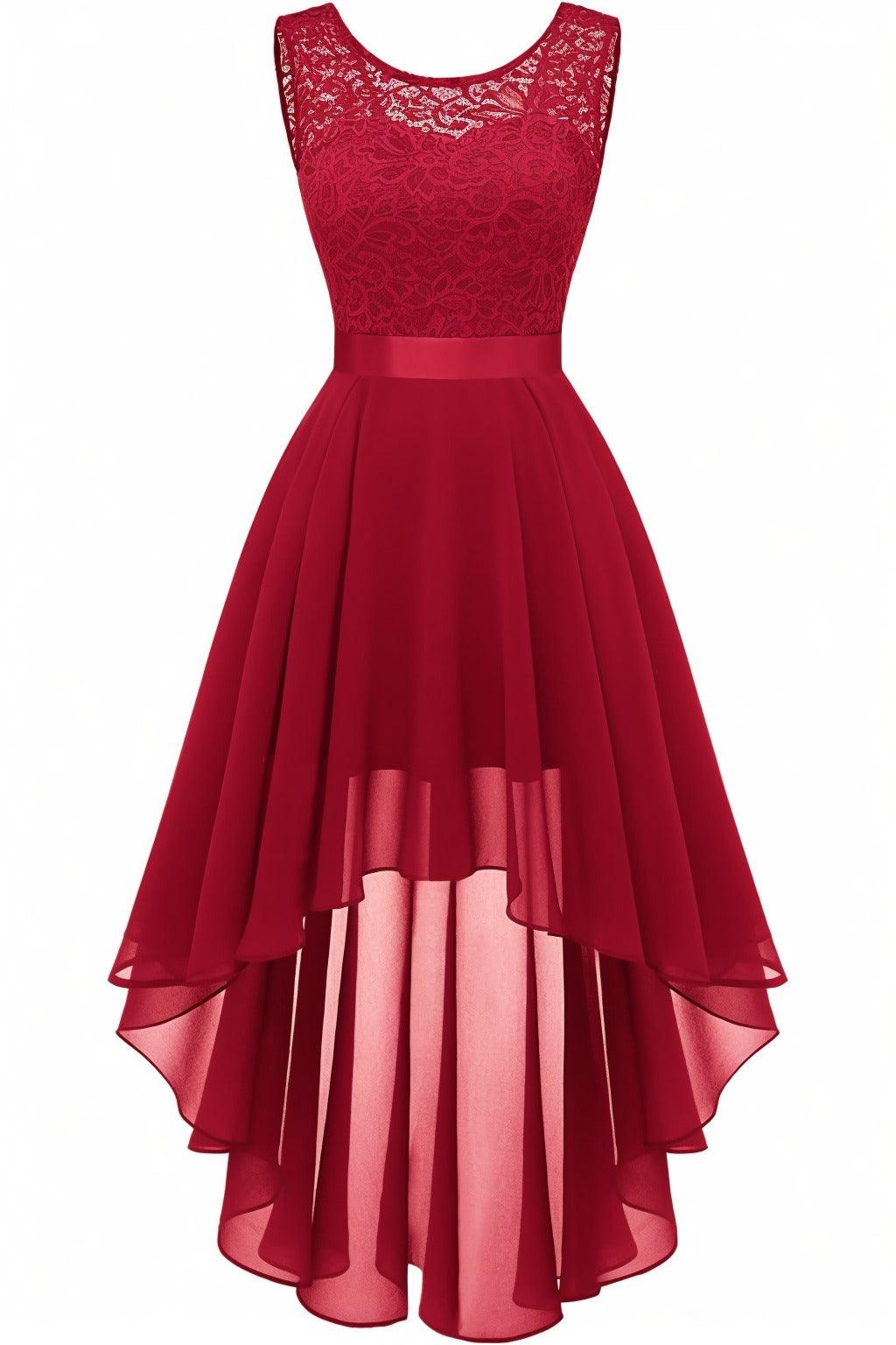 Asymmetrical High-Low Chiffon Graduation Dresses CS0543 - COCOMELODY