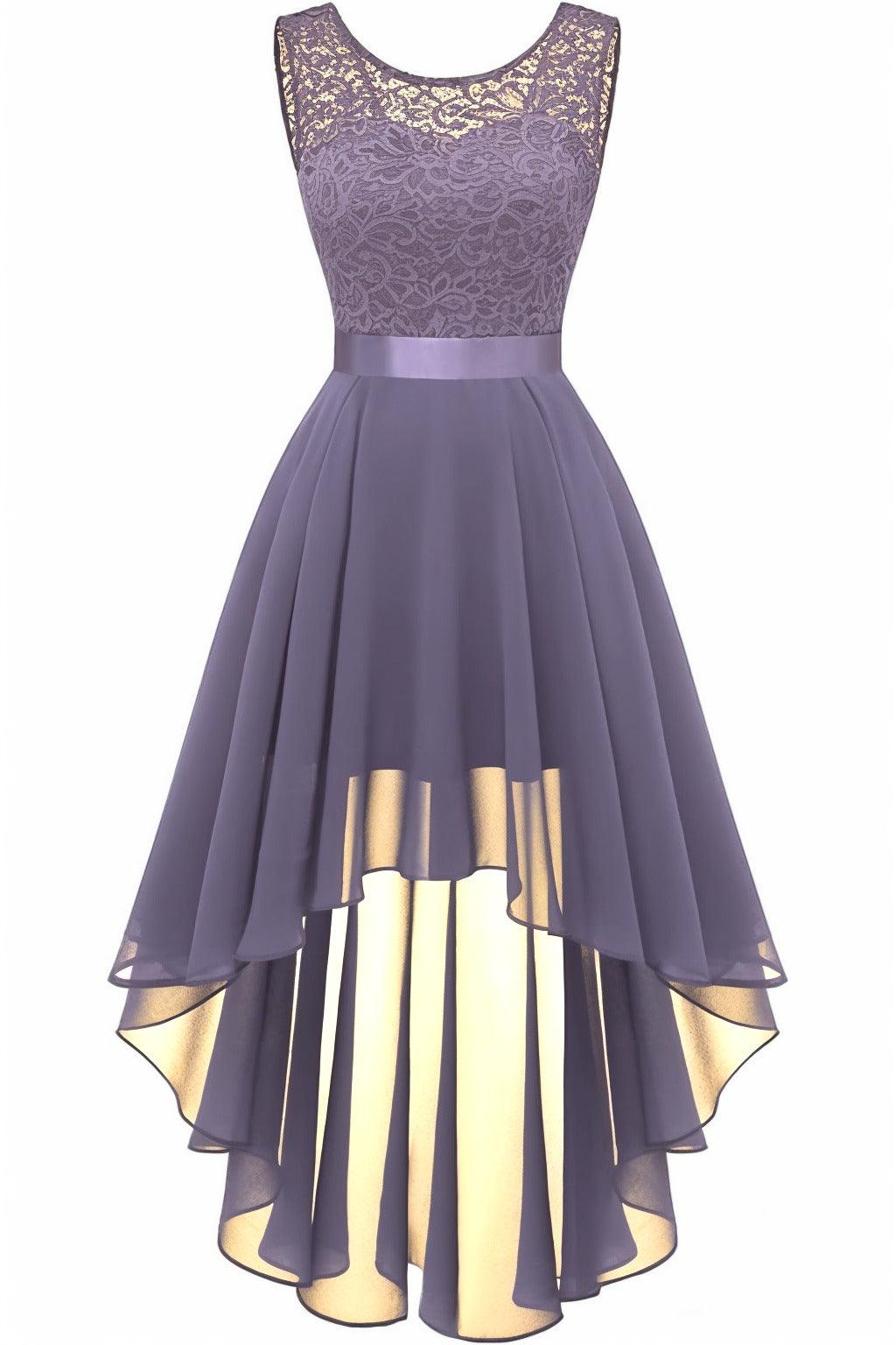 Asymmetrical High-Low Chiffon Graduation Dresses CS0543 - COCOMELODY