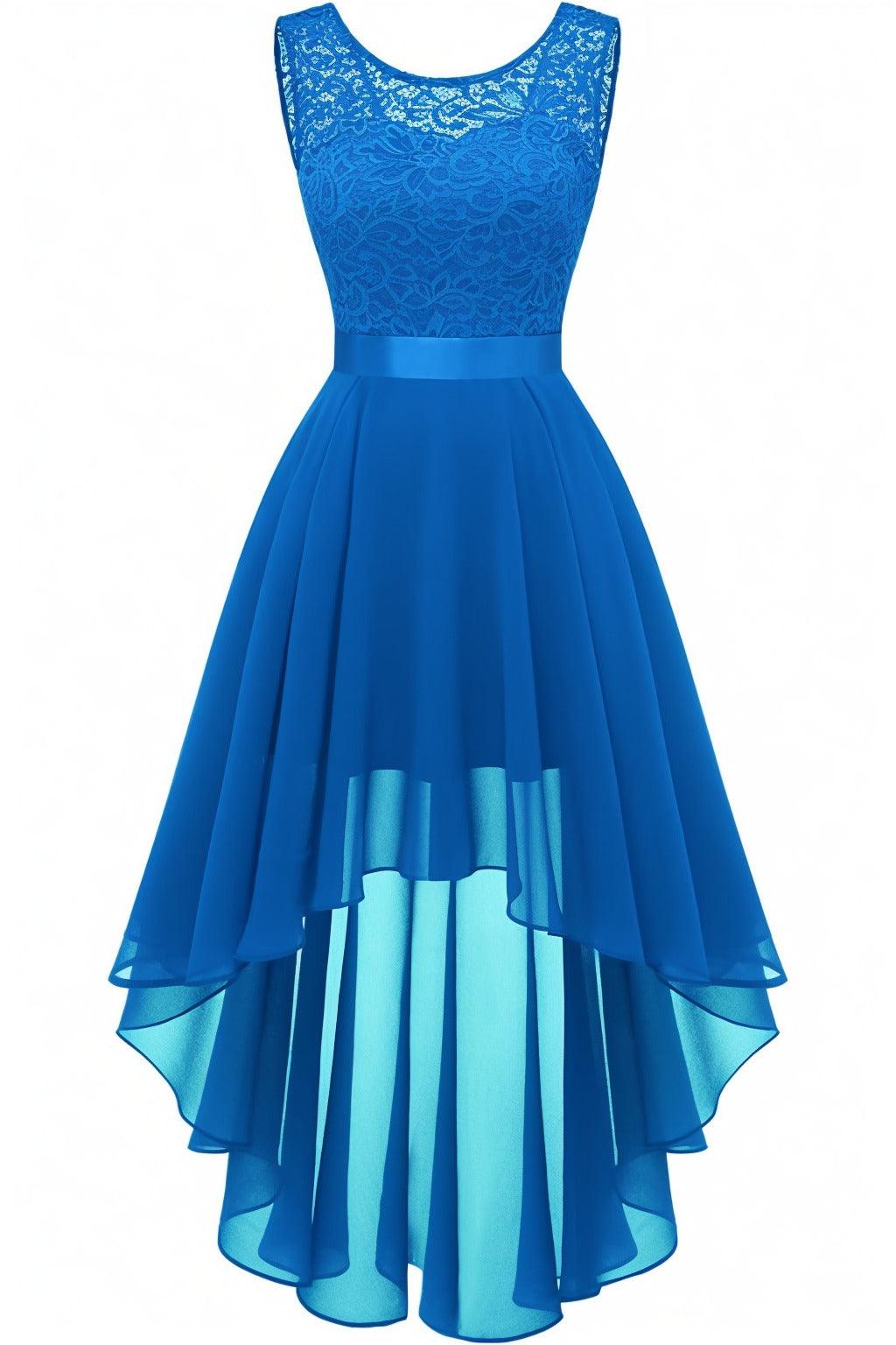 Asymmetrical High-Low Chiffon Graduation Dresses CS0543 - COCOMELODY