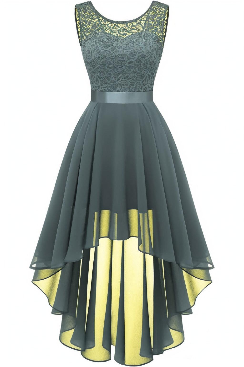 Asymmetrical High-Low Chiffon Graduation Dresses CS0543 - COCOMELODY
